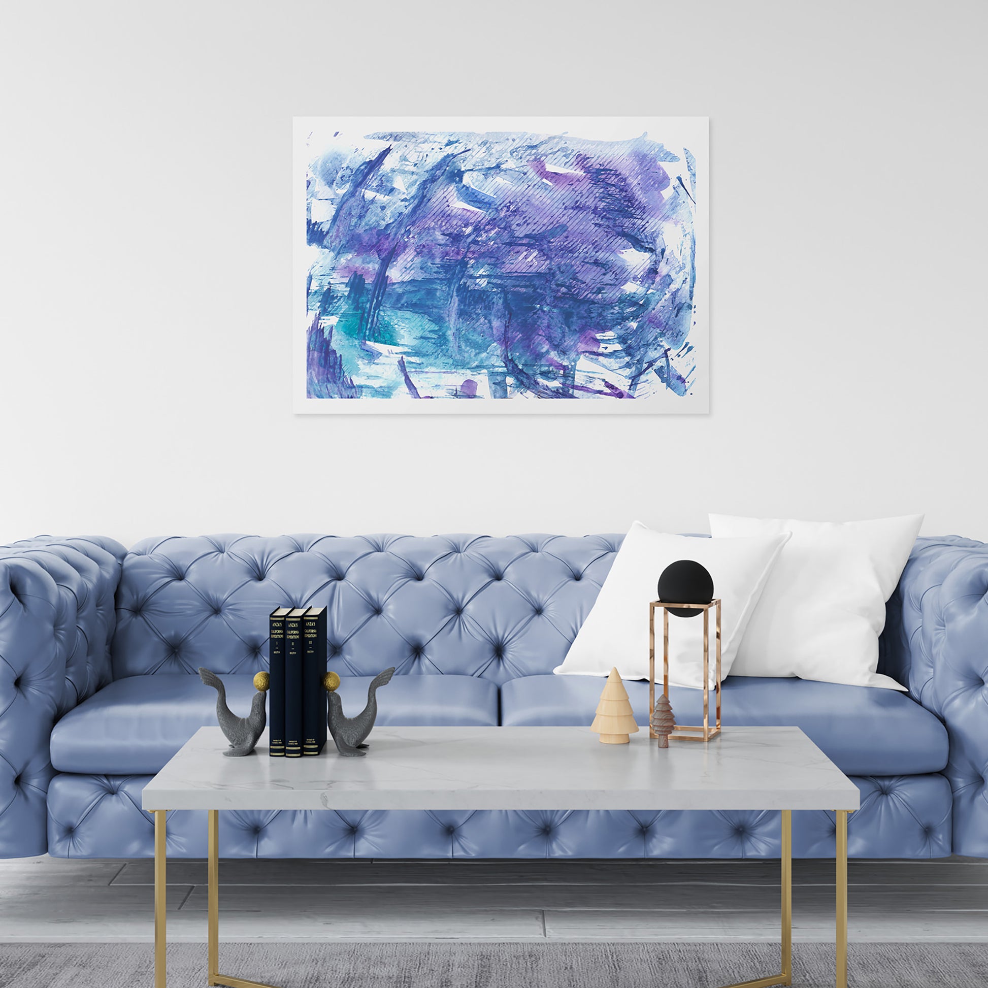 Blue and purple abstract monotype «Textured Impressions I» wall poster, printable wall art, digital poster, digital download, digital product, downloadable art, monotype prints, wall hanging, unique wall art, mid century modern,
abstract painting, contemporary art, relief textured, abstract art prints, minimalist wall art, large wall art