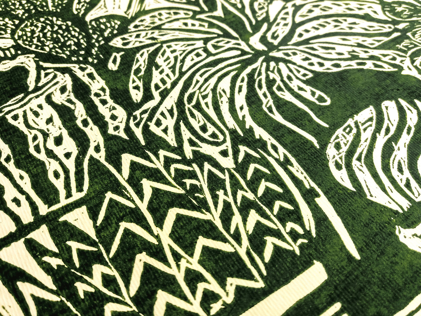 Yellow and green Botanical cactuses illustration Linocut print for Farmhouse gift UNFRAMED, original artwork, relief print, printmaking art, lino print, linogravure, handmade wall art, new home gift, farmhouse decor, housewarming gift, living room wall art, dining room art, farm kitchen art, bedroom wall decor, autumn art, fall wall art, seasonal wall decor, aesthetic wall art, cottagecore wall art, foraged wall decor, Illustration print, cactus