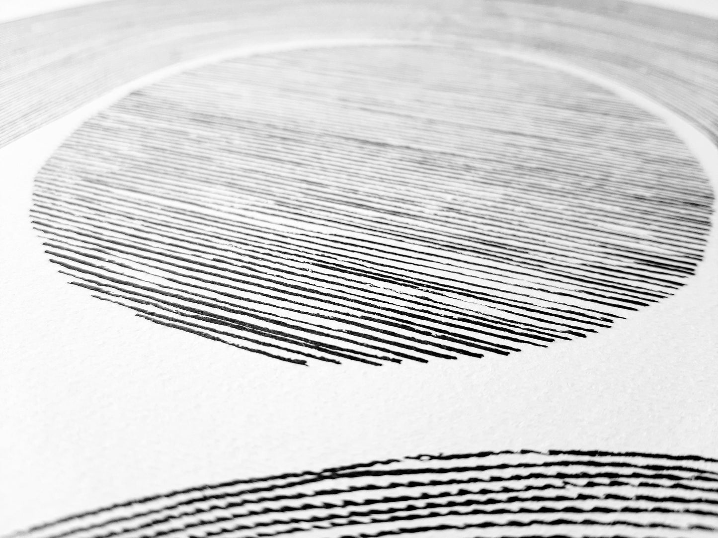 Details №3 Unique black and white Geometric abstract line drawing shapes artwork