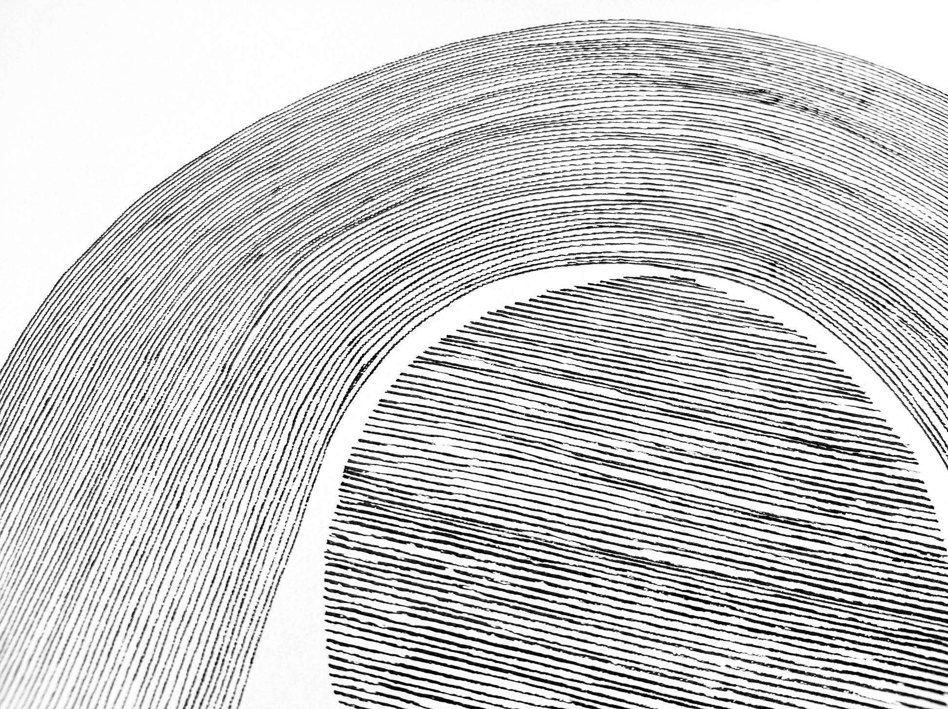 Details №3 Unique black and white Geometric abstract line drawing shapes artwork