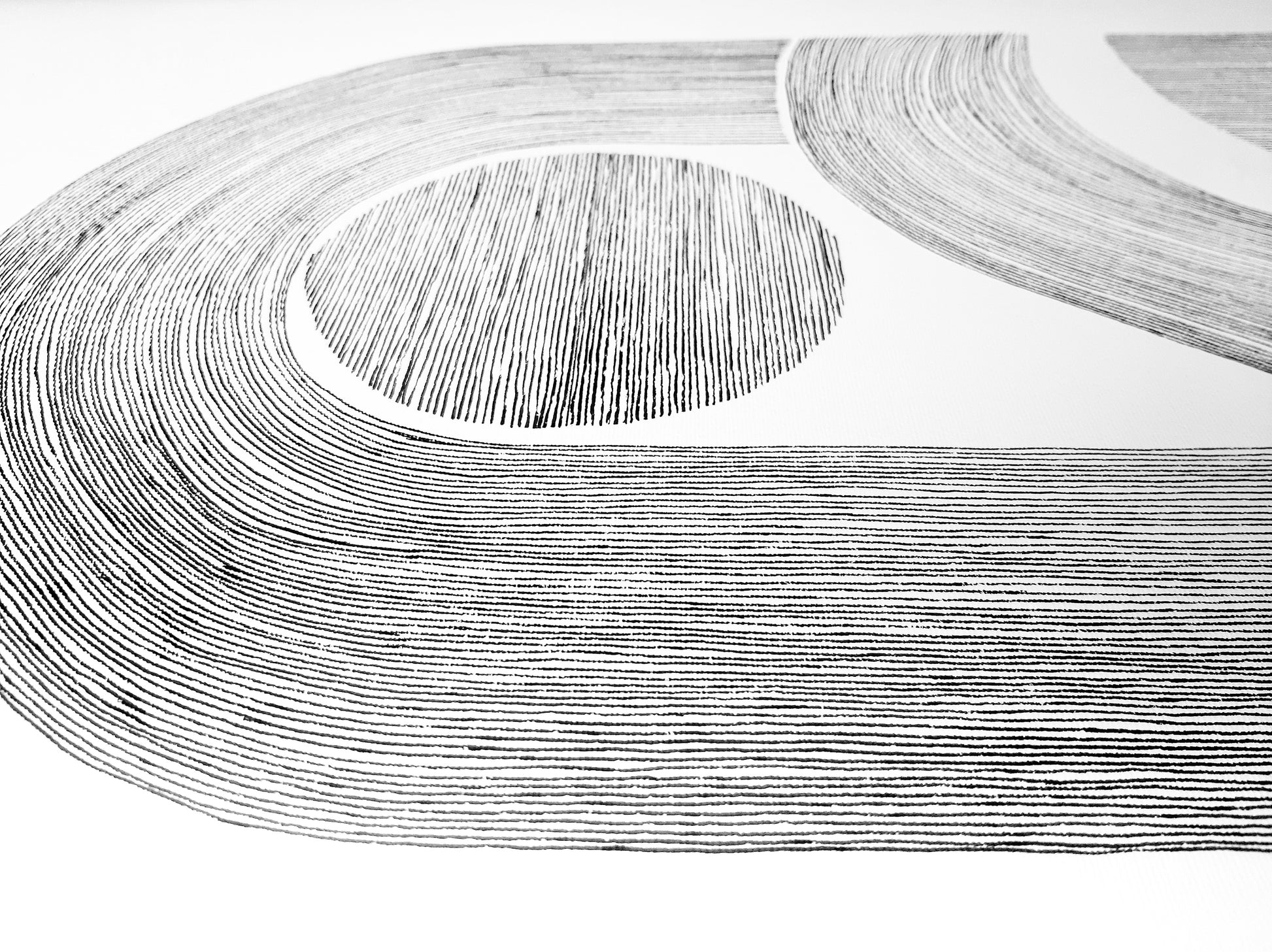 №3 Unique black and white Geometric abstract line shapes artwork for New home gift UNFRAMED for living room, or bedroom original artwork
