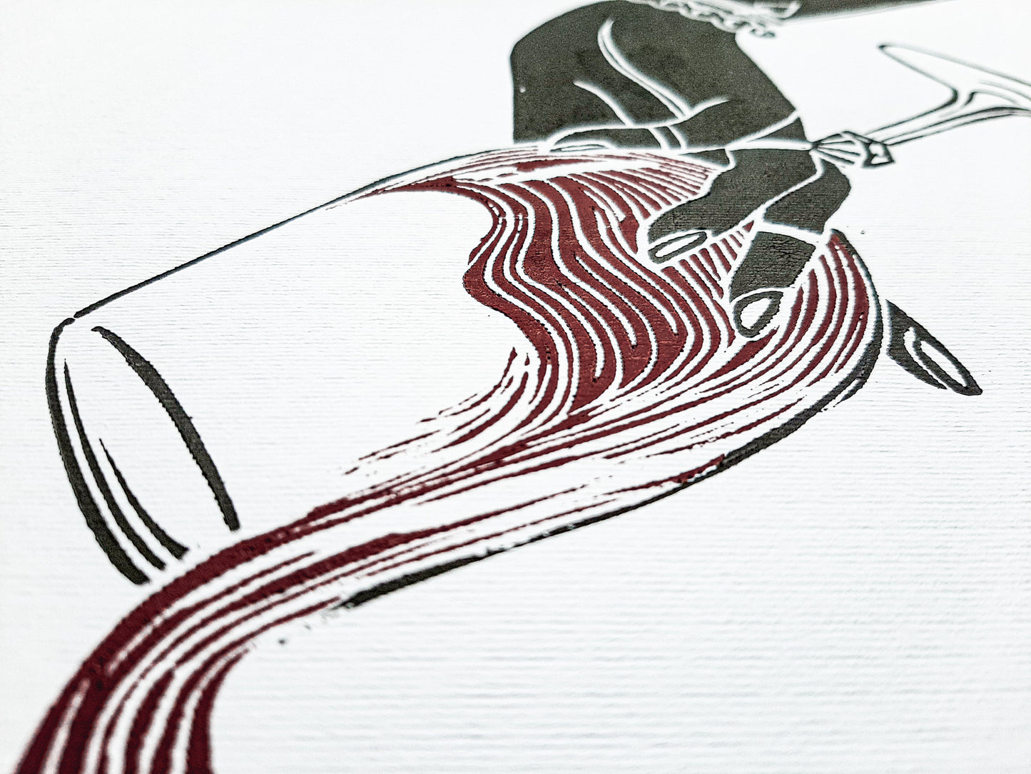 Black woman hand with glass of red wine Linocut print for New home gift UNFRAMED / lino print, linogravure, original artwork, relief print, printmaking / alcohol drink art, for dining room, living room and modern kitchen wall art and decor
