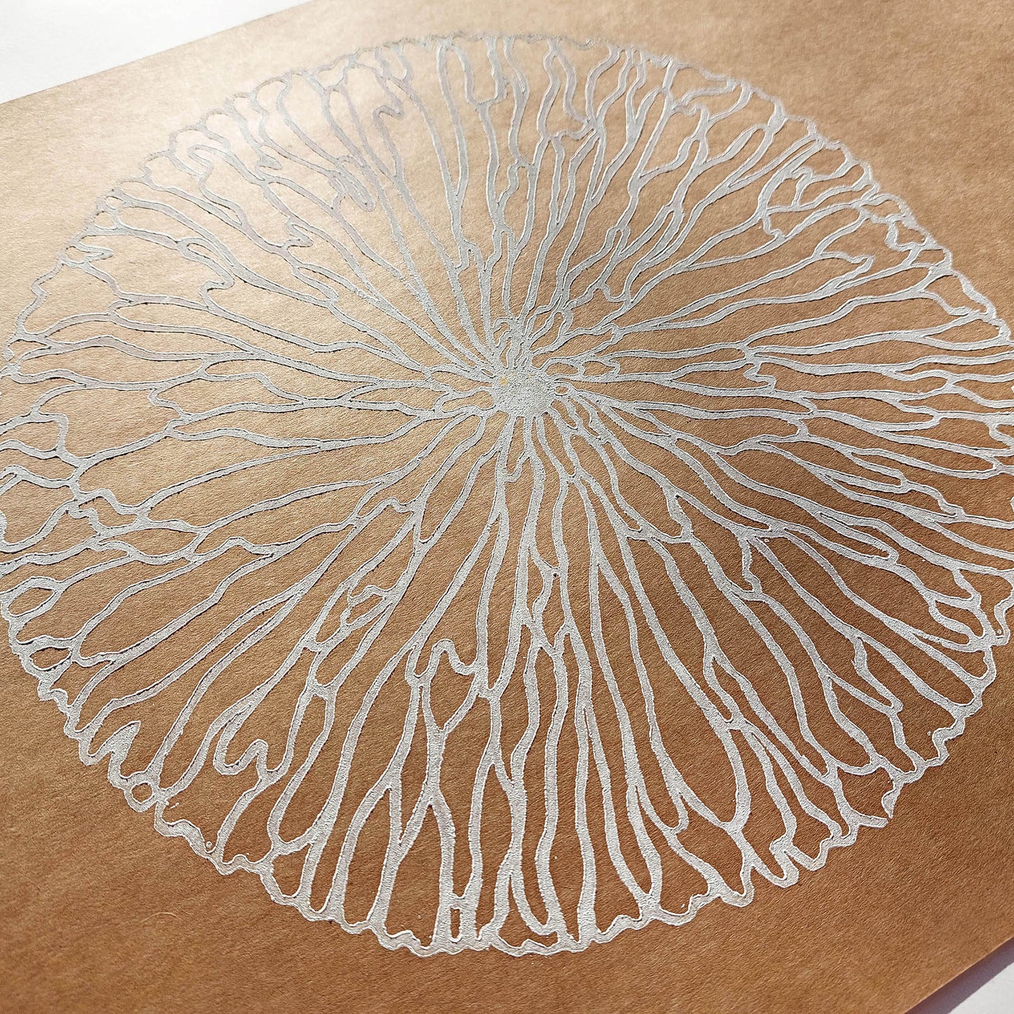 Craft wabi sabi wall decor abstract flower linocut print modern minimalist original artwork warm earth tones living room wall art hallway decor hostess gift christmas gift ideas lino rustic linogravure relief printmaking nature zen meditation mocha mousse color bedroom housewarming contemporary new home handprint unique midimalism eclectic scandinavian aesthetic above bed apartment dorm laundry entryway home office self housewarming heirloom new job girlfriend grandma grandmother mom