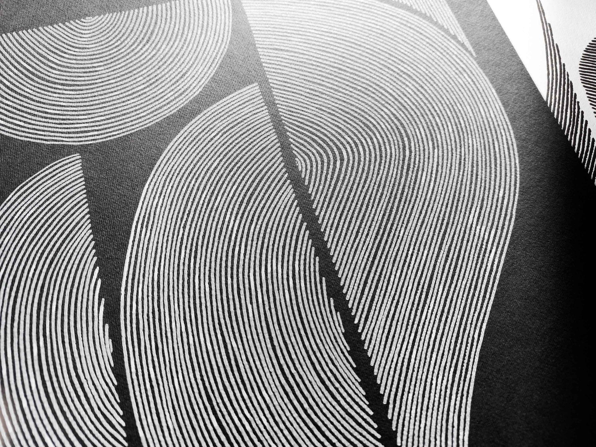 Details №11 Black and white geometric abstract line drawing shapes artwork