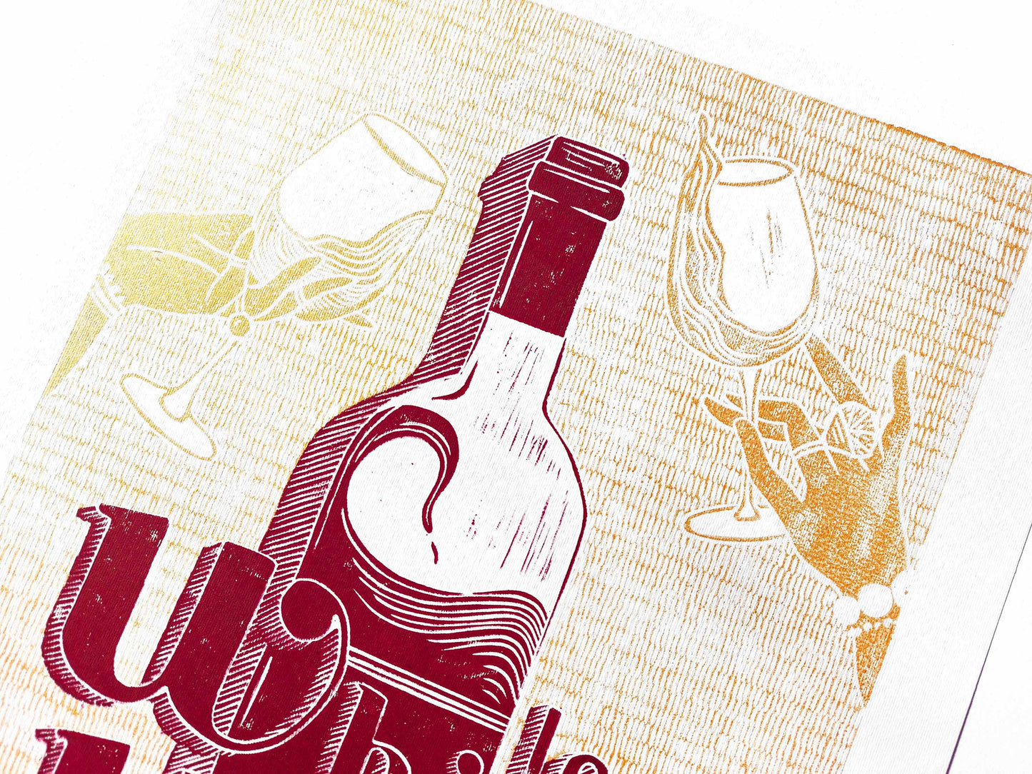 Holiday gallery wall set of 2 Wine original artwork Less whine more wine Linocut print Women hand with glass of red wine for Bar gift art UNFRAMED, lino print, linogravure, printmaking art, relief print, block print, festive wall art, alcohol poster, bar art, original artwork, New home gift, housewarming gift, modern kitchen art, bedroom wall decor, dining romm decor, birthday decor, christmas decoration, burgundy, purple, dark red and black, gold wall artwork