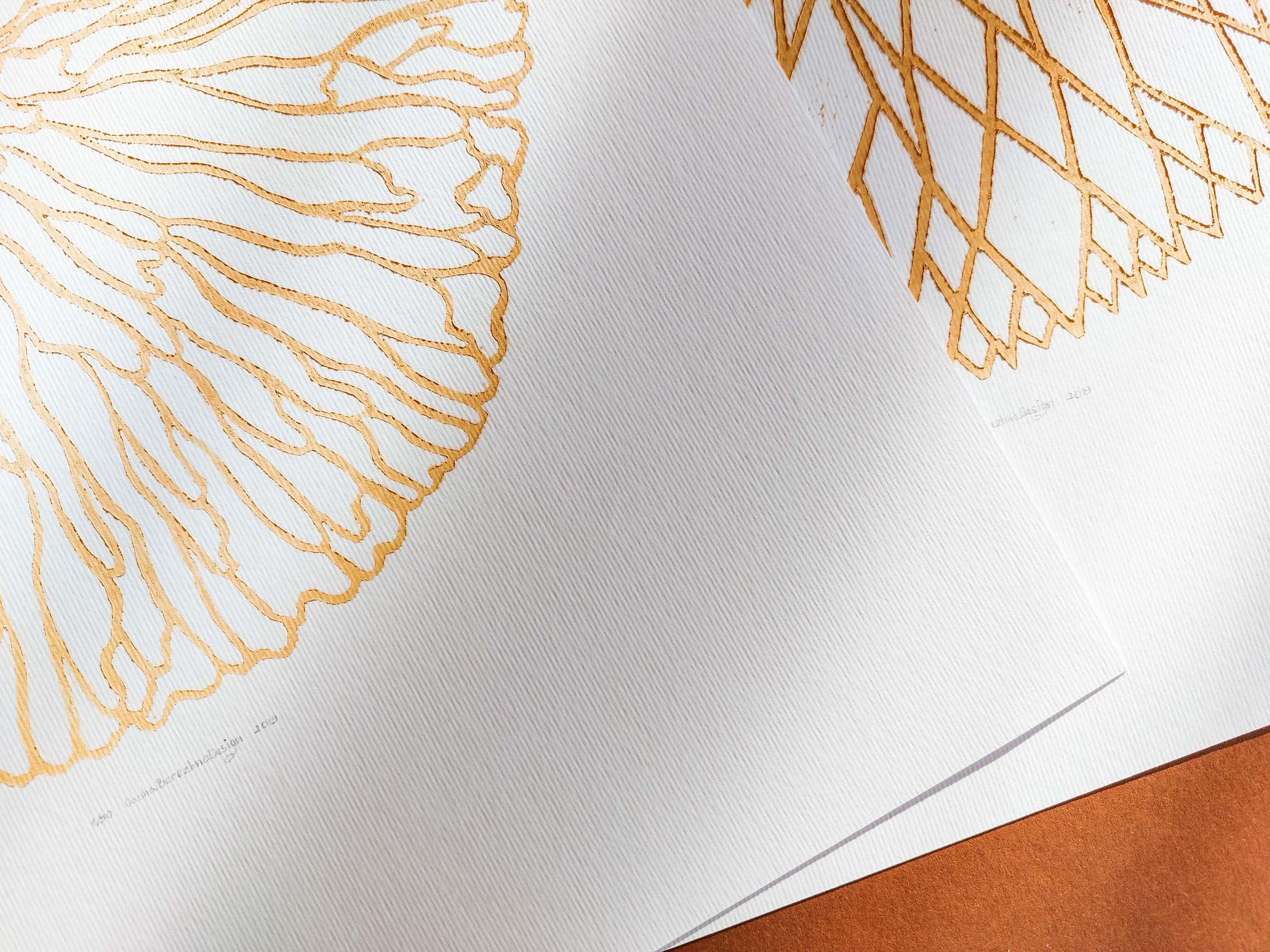 Gallery wall set of 2 Beige minimalist abstract circle flower Autumn wall art Linocut print for Nature lover gift UNFRAMED / Lino print, Linogravure, Fall wall art, Tree rings wall art, Original artwork, nature lover gift, new home gift, farmhouse gift, farm kitchen art, living room wall decor, bedroom decor, printmaking art, handmade art