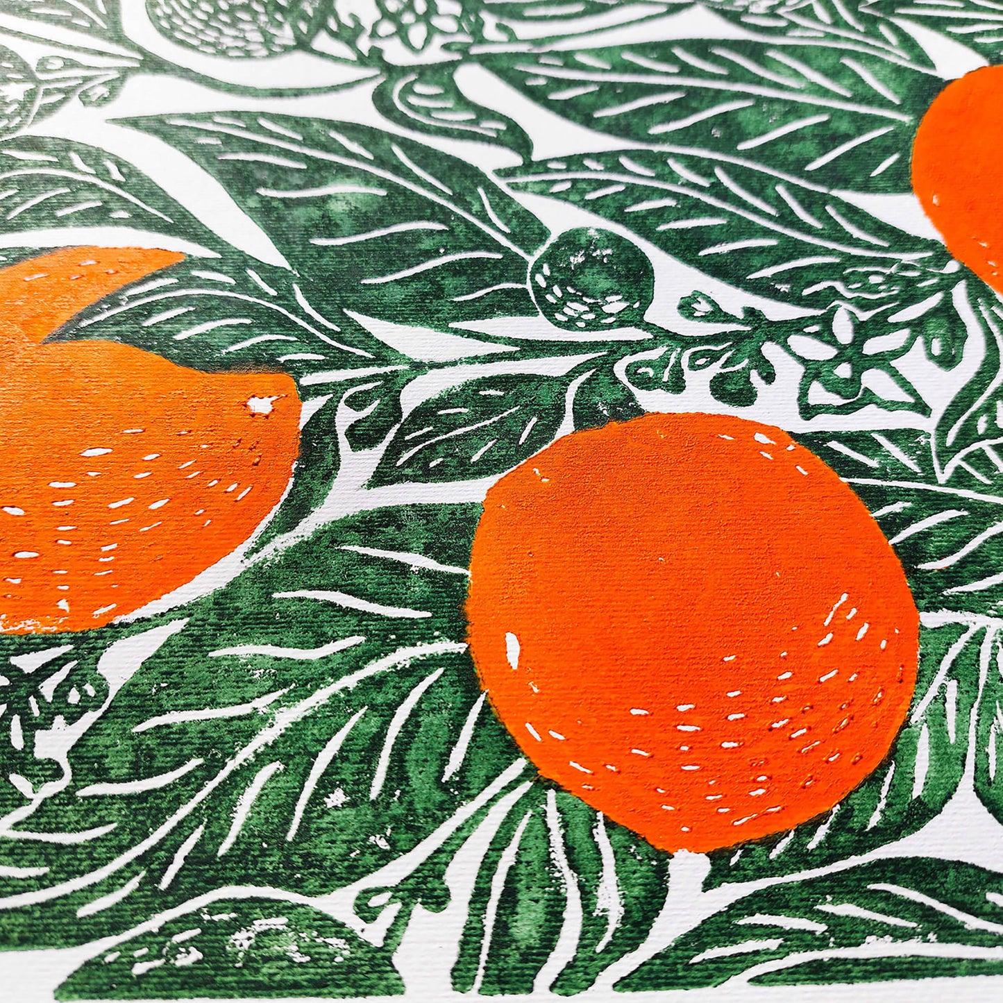 Oranges linocut print Original artwork Botanical fruit for modern kitchen wall art decor lino print, linogravure. printmaking, relief print, block print, wall hanging, unique wall art, trendy wall art, thank you gift boss, teacher appreciation gift, Summer wall art, sister in law gift, shelf decor, self gift, rustic wall art, retirement gift, realtor closing gift