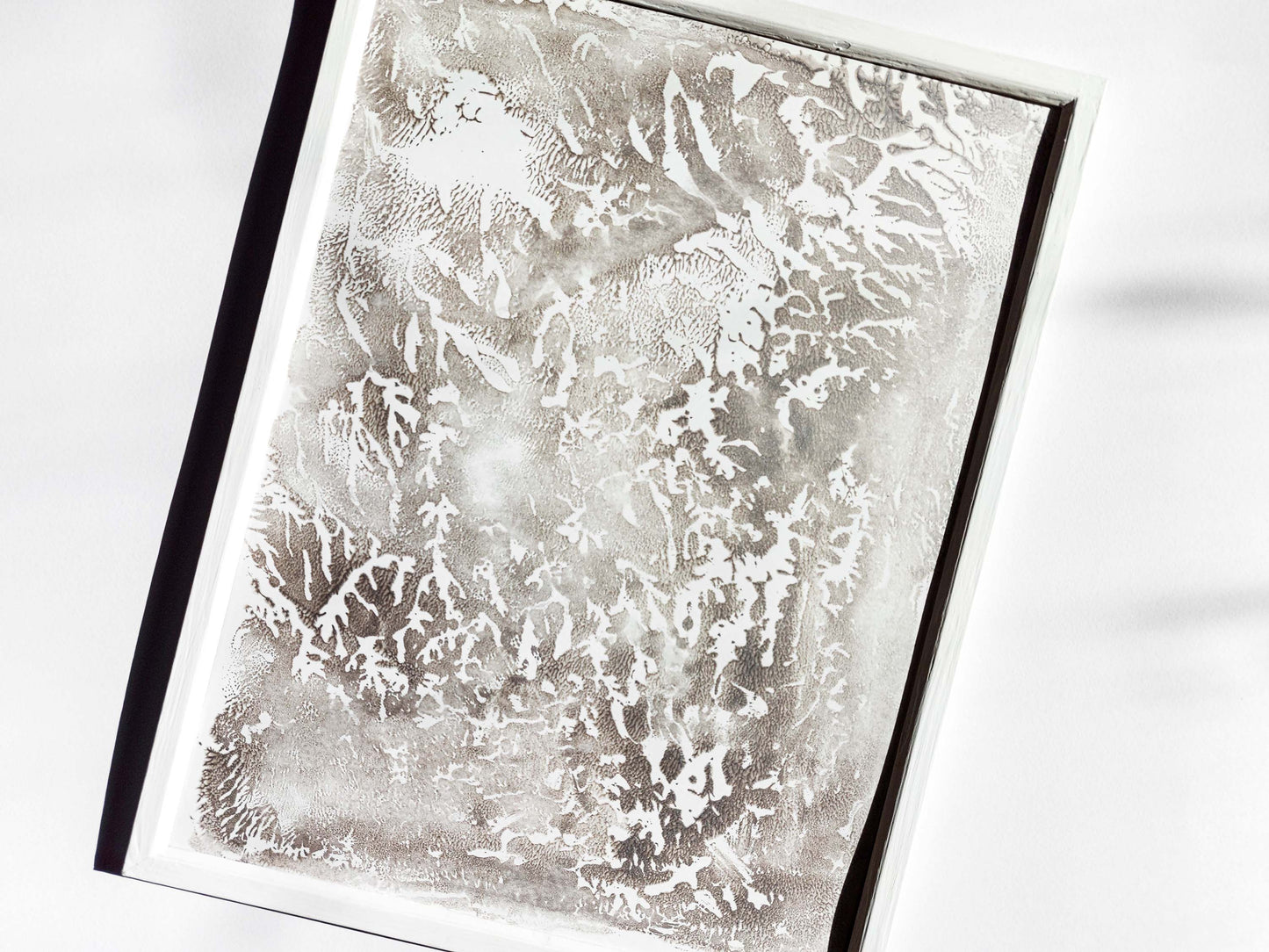 Silver abstract relief Monotype print №3 for New home gift UNFRAMED Housewarming gift modern Living room or bedroom decor Original artwork Classical wall decor