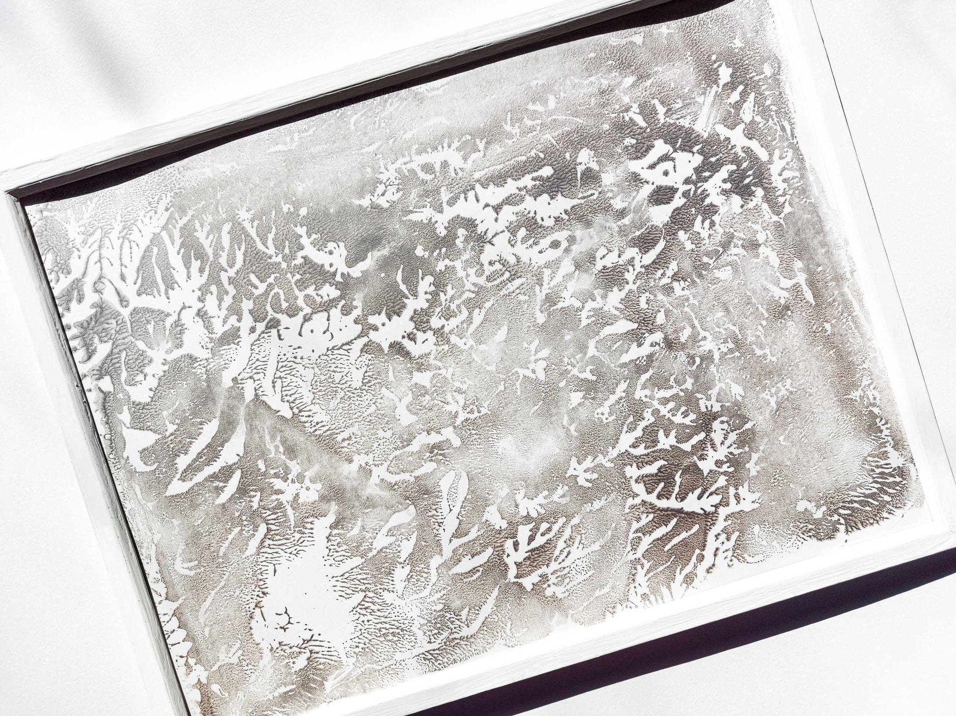 Silver abstract relief Monotype print №3 for New home gift UNFRAMED Housewarming gift modern Living room or bedroom decor Original artwork Classical wall decor