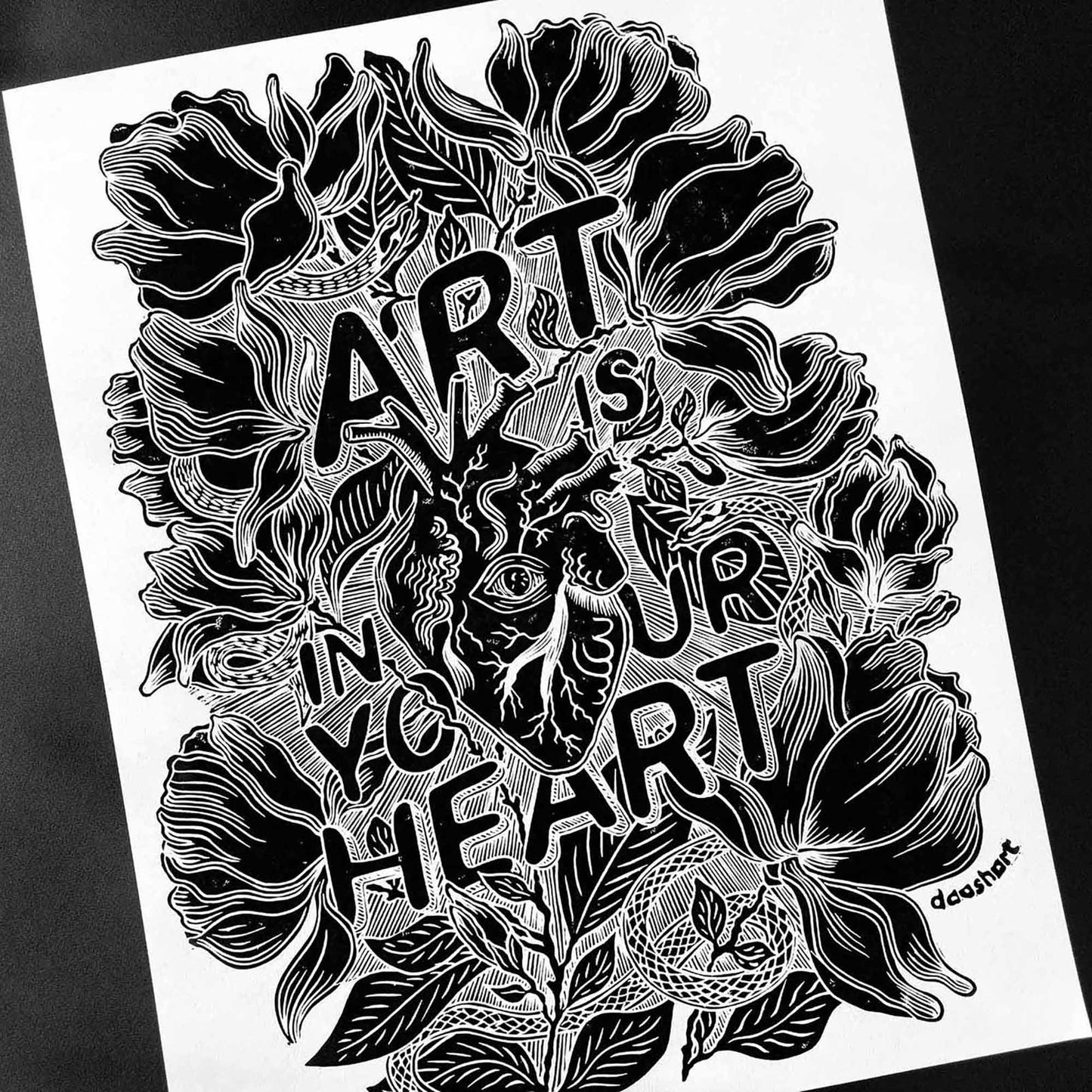 Black white art is in your heart inspirational phrase emotional quote large linocut print botanical lino magnolia flowers home office decor man cave decor sister unique gift relief linogravure monoprint tattoo
handmade gift for women, handmade gift for the home, grandmother gift, grandma gift, going away gift for coworker, godparent gift, godmother gift, girlfriend gift, gift for the home, gift for best friend female, Farmhouse wall decor, farm decor, easter gift, study room, dorm room decor, diy gift