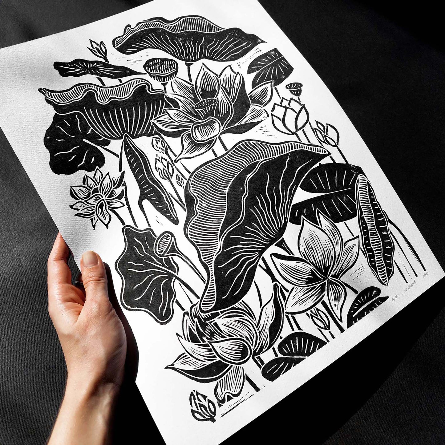 Black lotus flower Linocut print Wall hanging art decor for Nature lover gift new grandma gift, new apartment housewarming gift, new apartment gift, nature wall art, Nature original art, nature lover gift, mothers day gift ideas, mothers day gift from daughter, mothers day gift, mother in law gift, mom birthday gift, Modern kitchen art, long distance gift, living room wall art minimalist, Living room wall art, laundry room decor, kitchen wall art, Housewarming gift, hostess gift, home gift unique