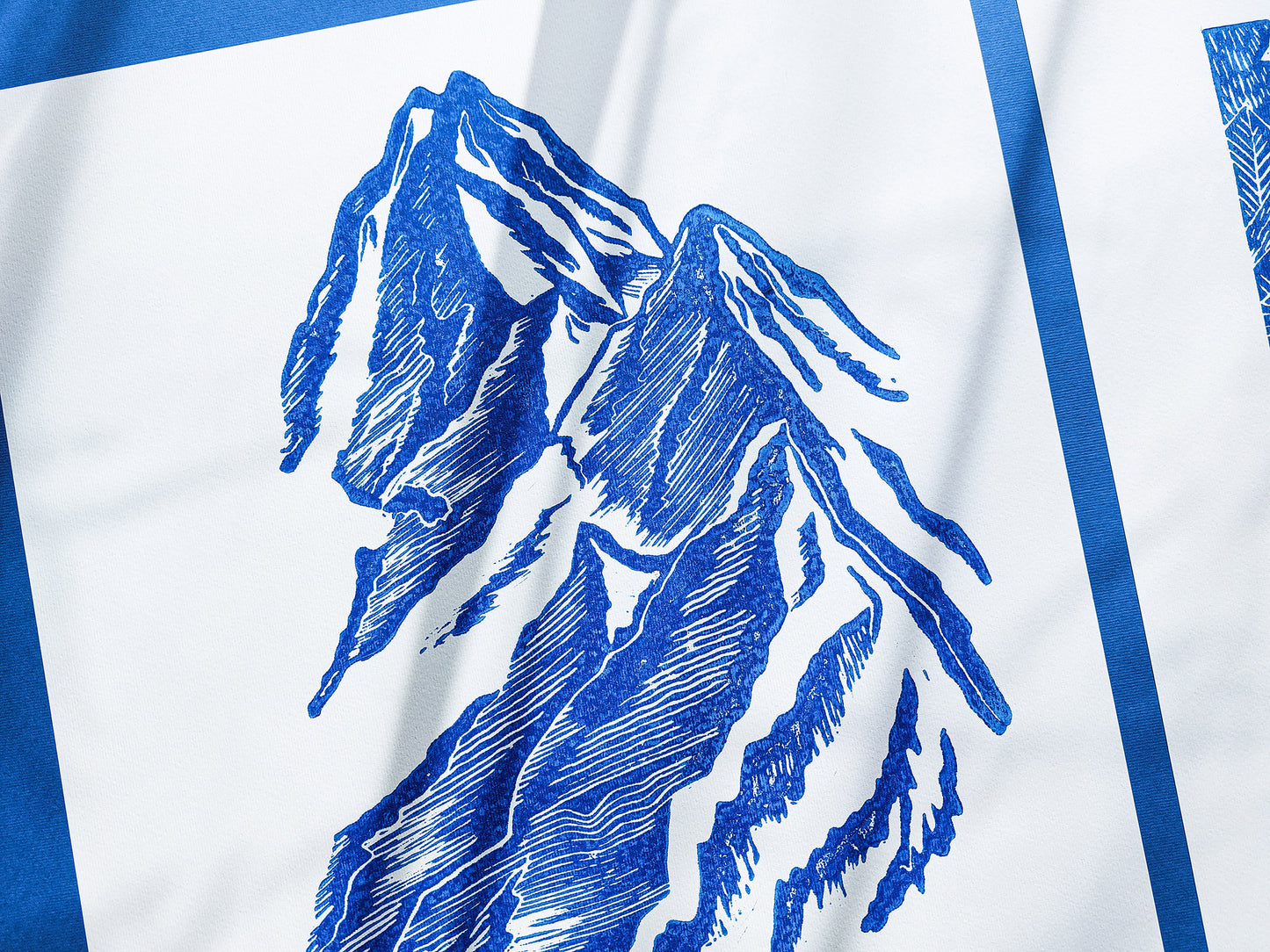 Gallery wall set of 2 linocut prints Blue mountains and forest with houses Bedroom decor for Nature lovers gift UNFRAMED, Linogravure, Lino print, Printmaking art, original artwork, Farmhouse wall decor, New home gift, Bedroom wall decor, nursery decor, living room decoration, handmade print