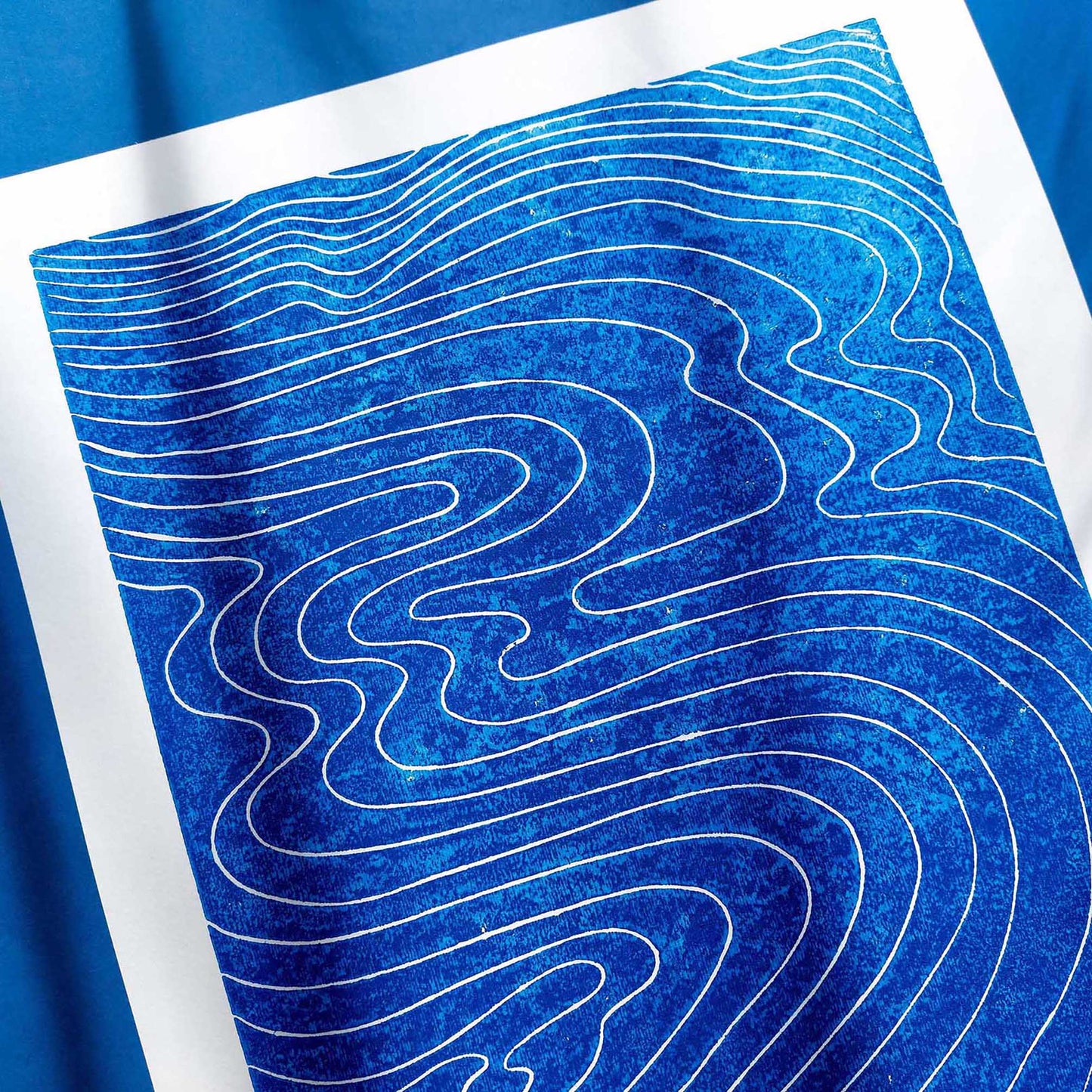 Abstract blue japanese water Linocut print Wall hanging art decor wall hanging new apartment housewarming gift, new apartment gift, nature wall art, Nature original art, nature lover gift, mothers day gift ideas, mothers day gift from daughter, mothers day gift, mother in law gift, mom birthday gift, Modern kitchen art, long distance gift, living room wall art minimalist, Living room wall art, laundry room decor, kitchen wall art, Housewarming gift