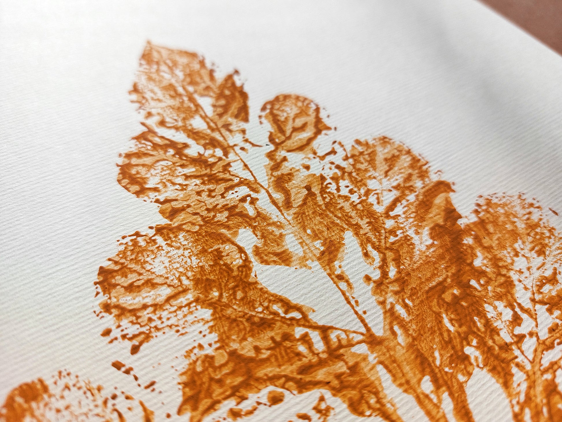 Monotype print	Bedroom wall decor	Living room wall art	Nature lover gift	Yellow ochre relief	abstract leaf Plant	Textured printmaking	Original artwork	painting farmhouse	One of a kind	cottagecore foraged	minimalist vintage	New first home block