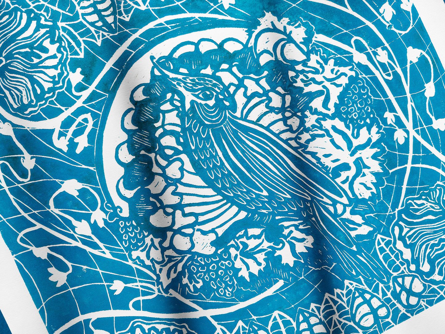 Lino print Linogravure Linocut print Cockatiel parrot art Flower wall art Original artwork Botanical print Nature lover gift art nouveau artwork Large floral decor Light blue parrot Bedroom wall decor	Printmaking relief Handmade Kids room Living room Workspace Bedroom decor New first home gift decoration acssessories
