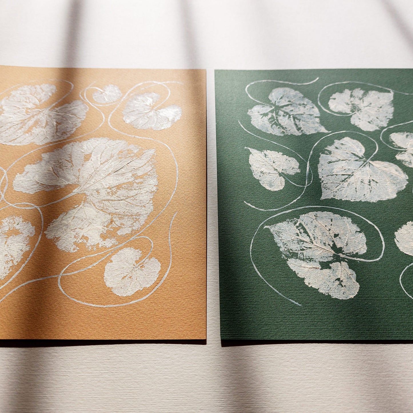 Mini Gallery wall set of 2 Green ochre beige textured leaves Monotype print wall art decor New home gift, Cottagecore Christmas, new grandma gift, housewarming gift, new apartment gift, nature print, nature lover gift, mothers day gift ideas, teacher appreciation back to school, mothers day gift from daughter, mothers day gift, mother in law gift, mom birthday gift, Modern kitchen art, long distance gift, living room wall art, laundry room decor, Housewarming gift, Minimal Holiday Decor