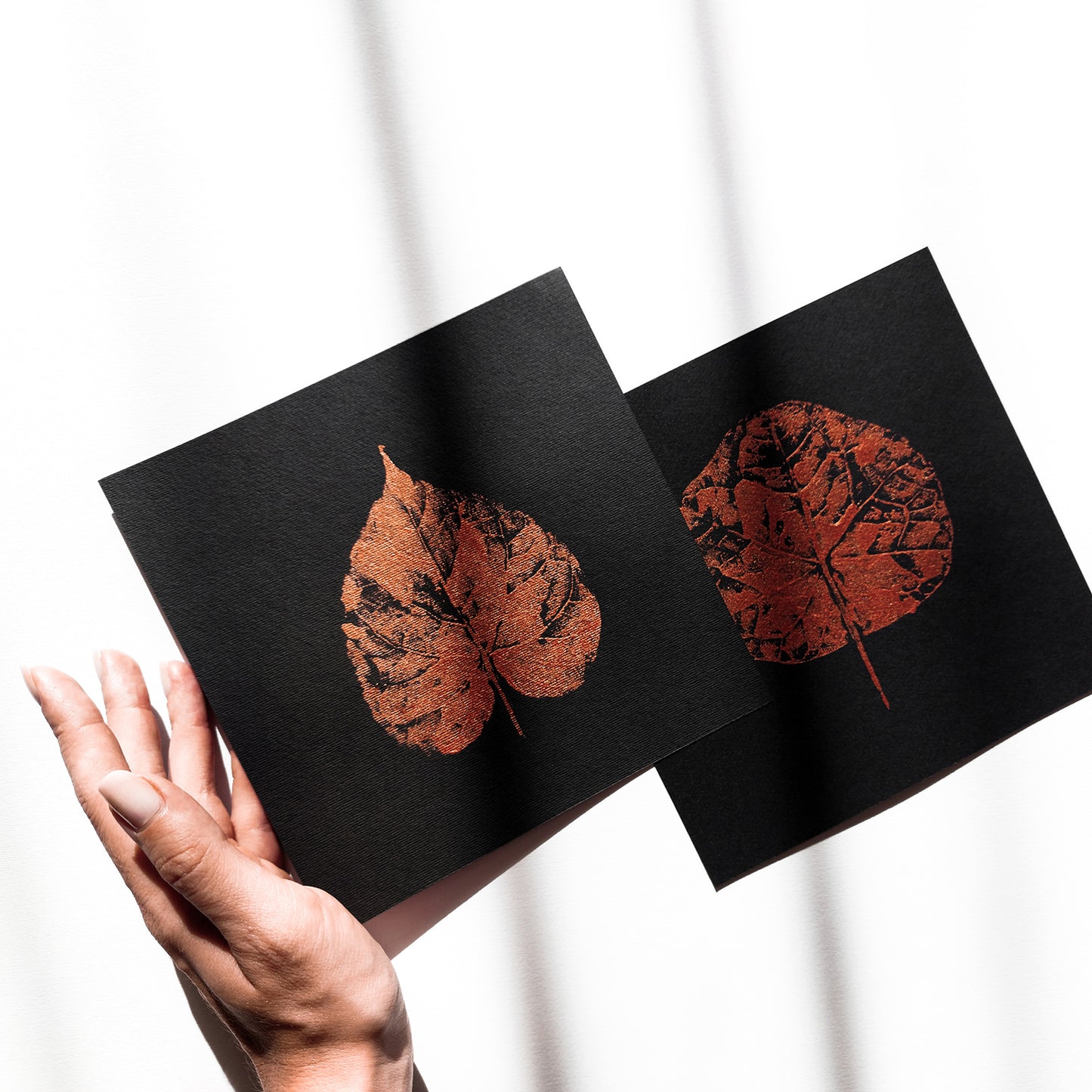 Minimalist Rose Gold Leaves Gallery Wall Set of 2 Monotype Print Cottagecore Wall Art Botanical Artwork Rustic Living Monoprint One of a Kind wall hanging, unique wall art, trendy, thank you gift, boss, teacher appreciation gift, Summer, Christmas, Spring wall art, sister in law gift, self gift, rustic wall art, retirement, One of a Kind Holiday Gift, Relief print, realtor closing gift, Printmaking art, plant lover gift, original illustration, Thank You Gift, original artwork