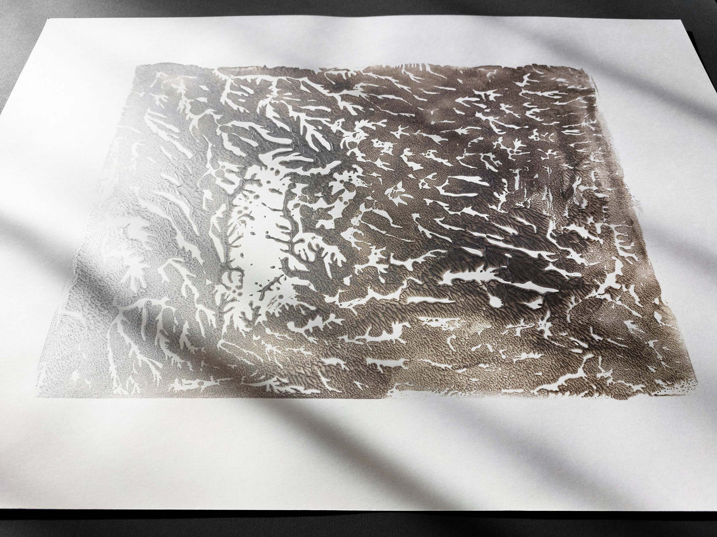 Silver abstract relief Monotype print for New home gift UNFRAMED Housewarming gift modern Living room or bedroom decor Original artwork Classical wall decor, printmaking handmade block print, Relief print, Abstract painting, Monoprint art, new home gift, texture wall art, Holiday winter wall, Modern minimalist decor