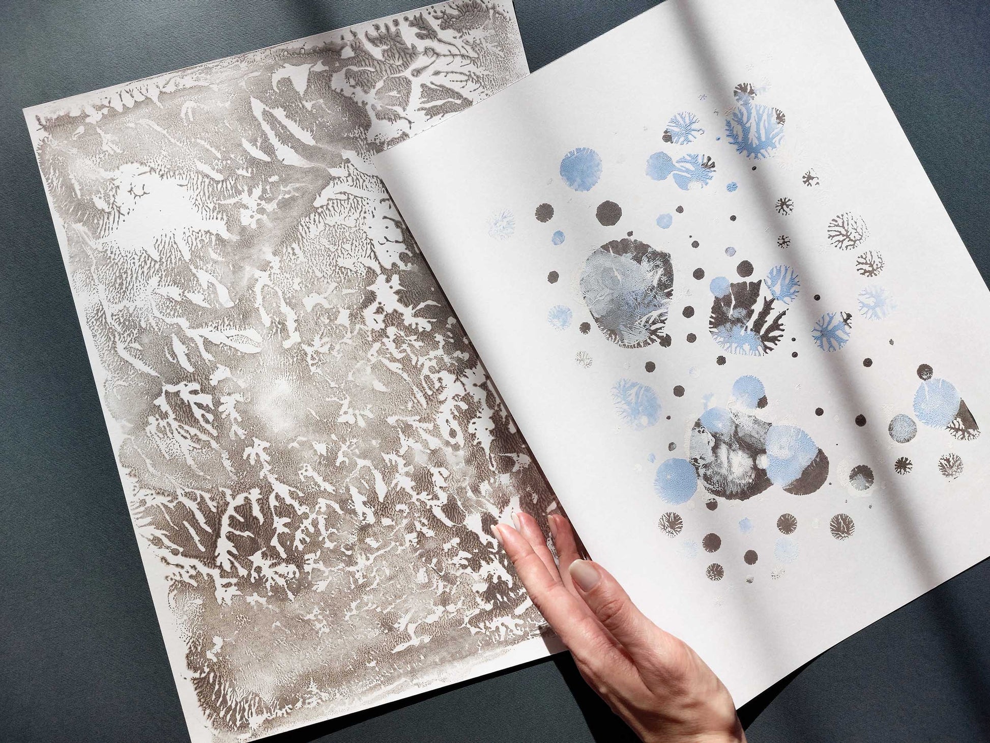 Abstract light blue snow Silver relief texture Holiday winter wall art Gallery wall set of 2 Monotype prints Original artwork New home gift, bedroom or living room wall decoration, Relief print, Printmaking art, Minimalist  Festive scandinavian decor, winter wall art