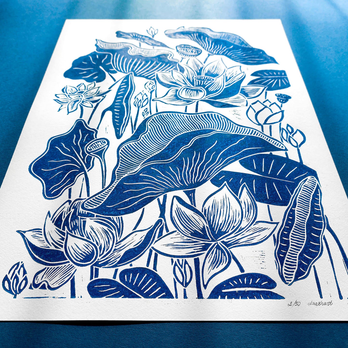 Blue lotus flower Linocut print Wall hanging art decor for Nature lover gift diy gift, Dining Room Decor, daughter in law gift, cottagecore wall art, Botanical wall art, bookshelf decor, Bedroom wall art, aunt gift, Aesthetic wall art, office wall decor
lino print, linogravure, printmaking, relief print, block print, original artwork