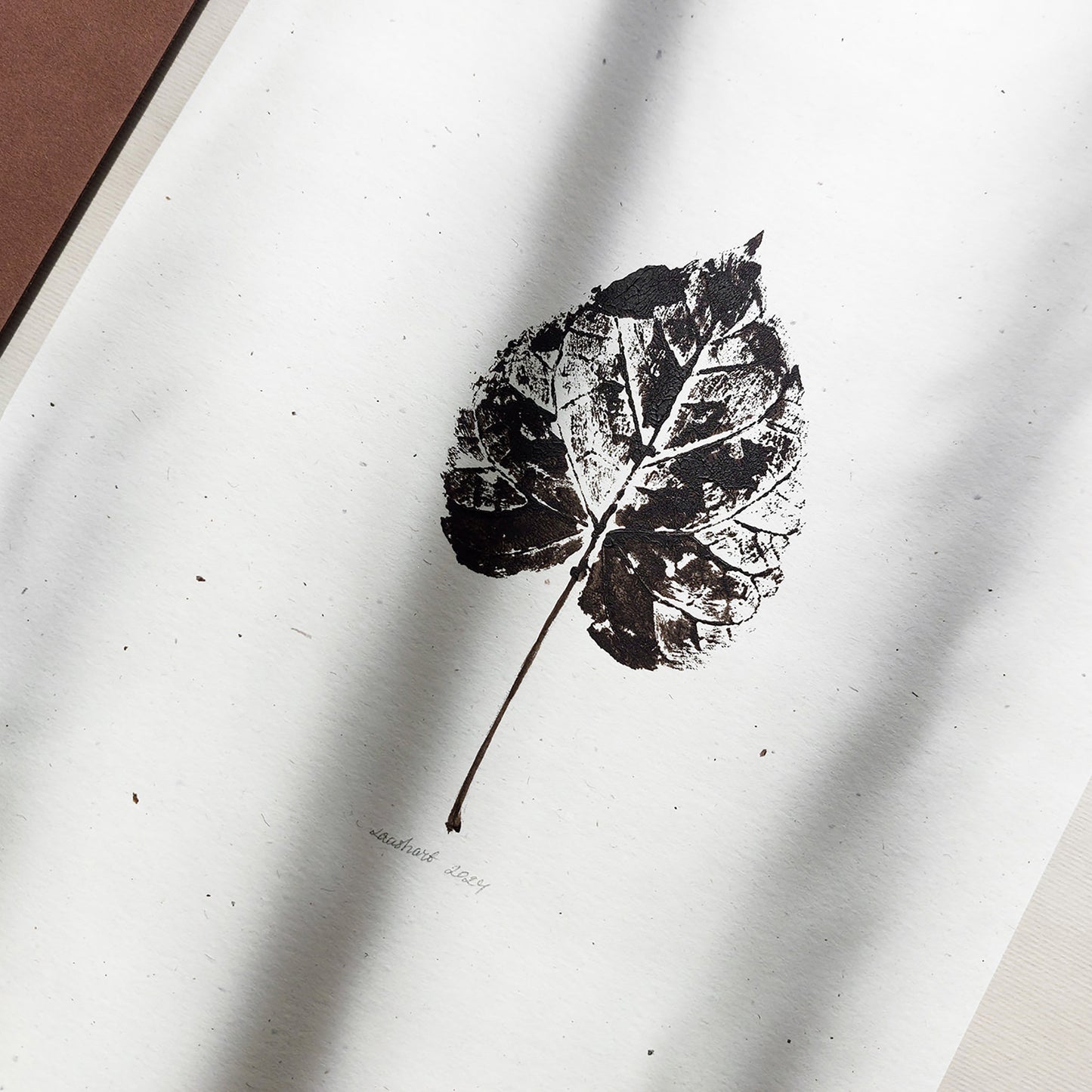 autumn wall art leaves monotype print gallery wall set of 3 original artwork cottagecore modern kitchen dining room decor hostess new home gift one of a kind rustic fall terracotta brown beige relief leaf nature lover thankful mother grandmother summer monoprint botanical xmas minimalist thanksgiving table seasonal mother living room thoughtful farmhouse home office thank you printmaking foraged handprinted farm sister mom  apartment godmother wife woman for Her Dorm Warm Earth Tones decoration