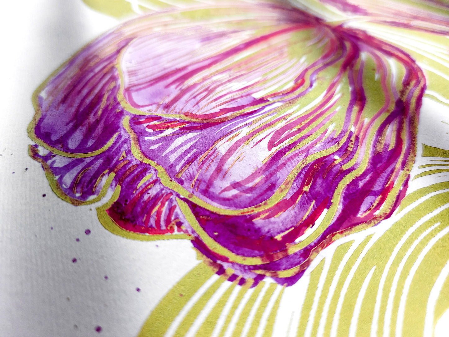 Linocut print
Linogravure lino
Floral farm rustic
Botanical relief
Original printmaking
Modern kitchen
new first home
Summer wall art
artwork block decor
Nature lover gift
Watercolor purple
tulips flowers
rustic housewarming