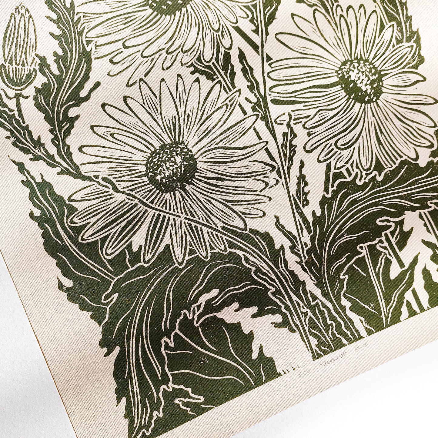 Vintage daisy flowers Linocut print Original relief artwork for Plant lover gift kitchen wall art, Housewarming gift, hostess gift, home gift unique, heirloom gift, handmade gift for women, handmade gift for the home, grandmother gift, grandma gift, going away gift for coworker, godparent gift, godmother gift, girlfriend gift, gift for the home, gift for best friend female, foraged wall art, Flower wall art, Floral wall art,