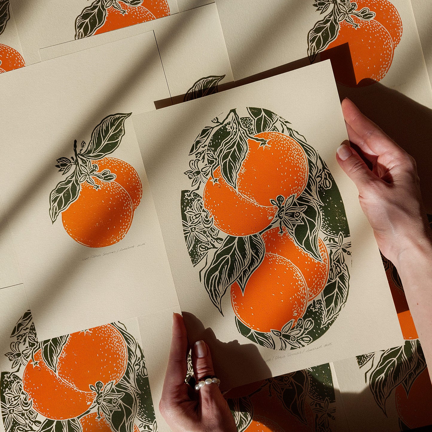 Gallery wall set of 2 Vintage oranges fruits linocut print for Kitchen art decor, Oranges artwork, Orange color, Orange and green art, one of a kind, office wall decor, nurse gift, niece gift from aunt, new mom gift, new job gift, New home gift, new grandma gift, new apartment housewarming gift, new apartment gift, nature wall ar, nature print, Nature original art, nature lover gift, mothers day gift ideas, mothers day gift from daughter, mothers day gift, mother in law gift, mom birthday gift