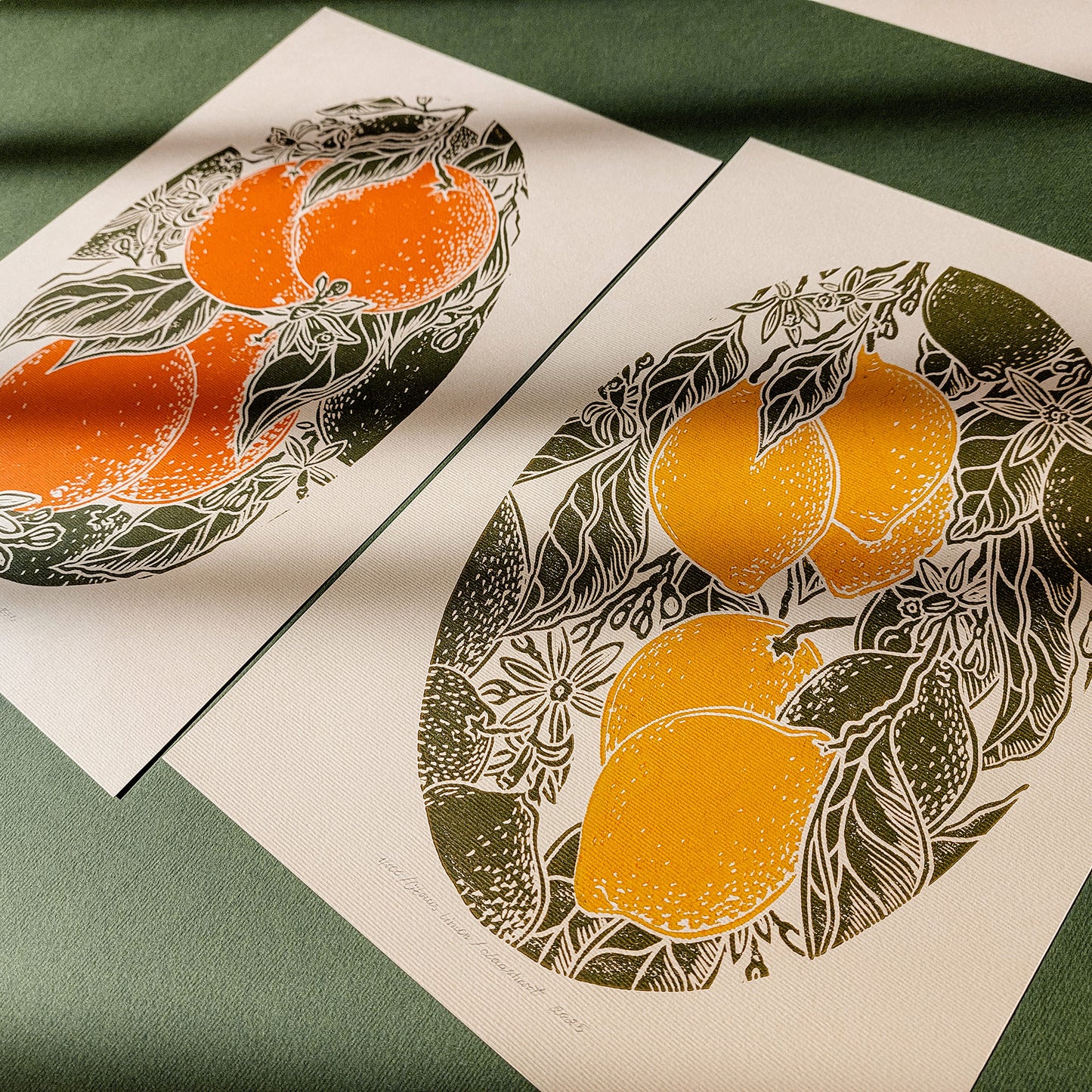 Gallery wall set of 2 Vintage lemons and oranges fruits linocut print for Kitchen art decor, Farmhouse wall decor, Farmhouse wall art, farm kitchen wall art, farm decor, easter gift, dorm room decor, diy gift, Dining Room Decor, Dining room art, daughter in law gift, cottagecore wall art, cottage core, citrus wall art prints, Botanical wall art, Botanical print, bookshelf decor, Block print, Beige color, Bedroom wall art, aunt gift, Aesthetic wall art