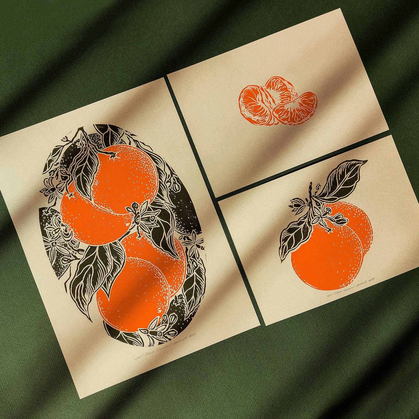 vintage clementine fruits linocut print gallery wall set of 3 mandarin slice original artwork modern kitchen art chateaucore decor thank you gift lino linogravure dining room decor grandmother gift, grandma gift, going away gift for coworker, godparent gift, godmother gift, girlfriend gift, gift for the home, gift for best friend female, Fruit wall art, foraged wall art, Floral wall art, Farmhouse wall decor, Farmhouse wall art, farm kitchen wall art, farm decor, easter gift, dorm room