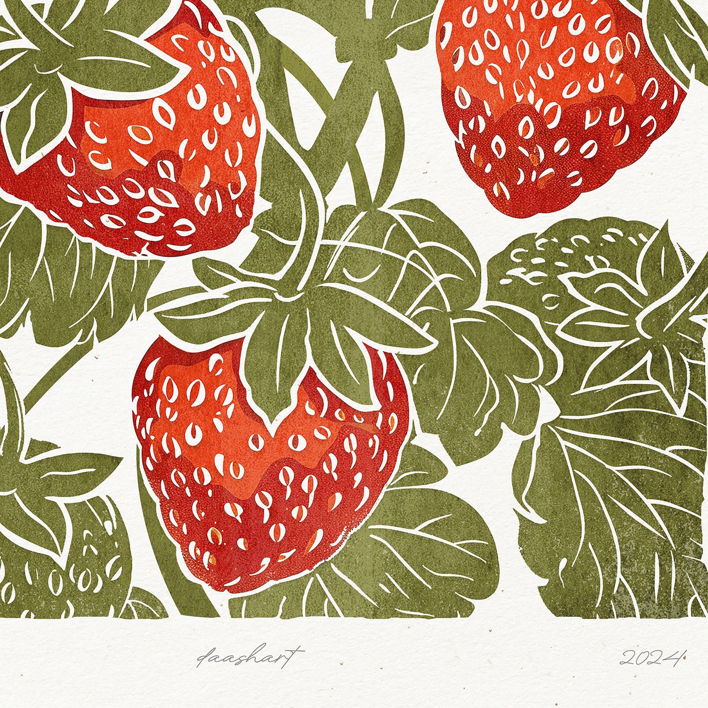 Sage green red berries «Sagren Strawberries N1» Printable linocut prints wall art poster host gift, aunt gift, godmother gift, godparent gift, godfather gift, mother in law gift, daughter in law gift, sister in law gift, niece gift from aunt, new grandma gift, mothers day gift from daughter, mothers day gift ideas, gift for best friend female, college graduation gift, gift for best friend female, nurse gift, retirement gift