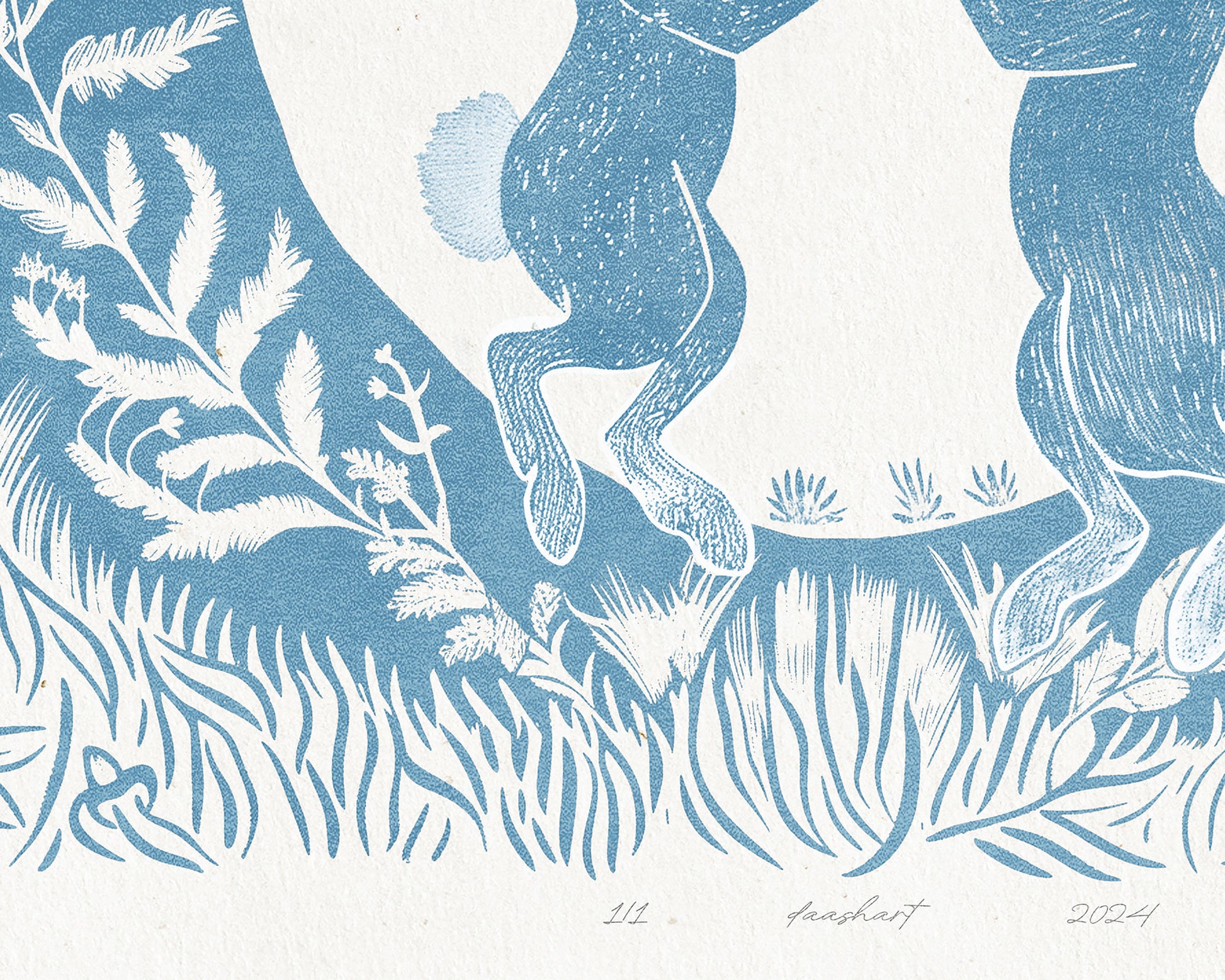 Printable linocut	Cottagecore decor	Digital downloadable	linogravure lino	foraged poster	prints Dancing	Bedroom kids rooom	large children bunny	rabbits floral plant	texture wall art	funny rabbit game	instand download	Light blue spring