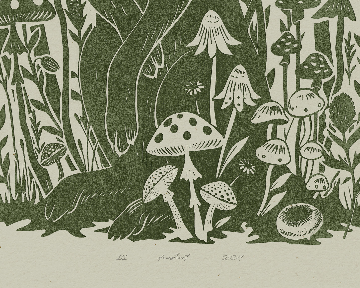 Printable linocut prints Sage green rabbit with mushroom and plant wall art Relief texture Cottagecore decor Digital downloadable poster Instant download Lino linogravure foraged Living room Bedroom Kitchen Farm Farmhouse Dining room wall art decor Wildflowers floral kids Easter home aesthetic