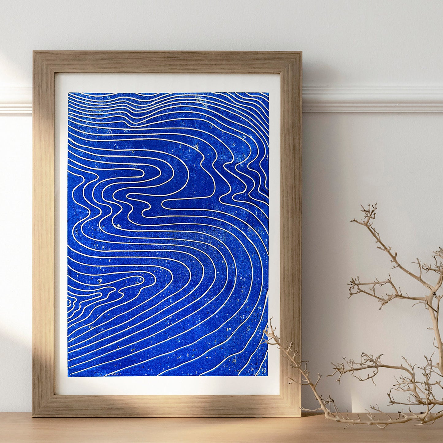 Abstract blue japanese water Linocut print Wall hanging art decor wall hanging nature lover gift, mothers day gift ideas, mothers day gift from daughter, mothers day gift, mother in law gift, mom birthday gift, Modern kitchen art, long distance gift, living room wall art minimalist, Living room wall art, laundry room decor, kitchen wall art, Housewarming gift, hostess gift, home gift unique, heirloom gift, handmade gift for women
