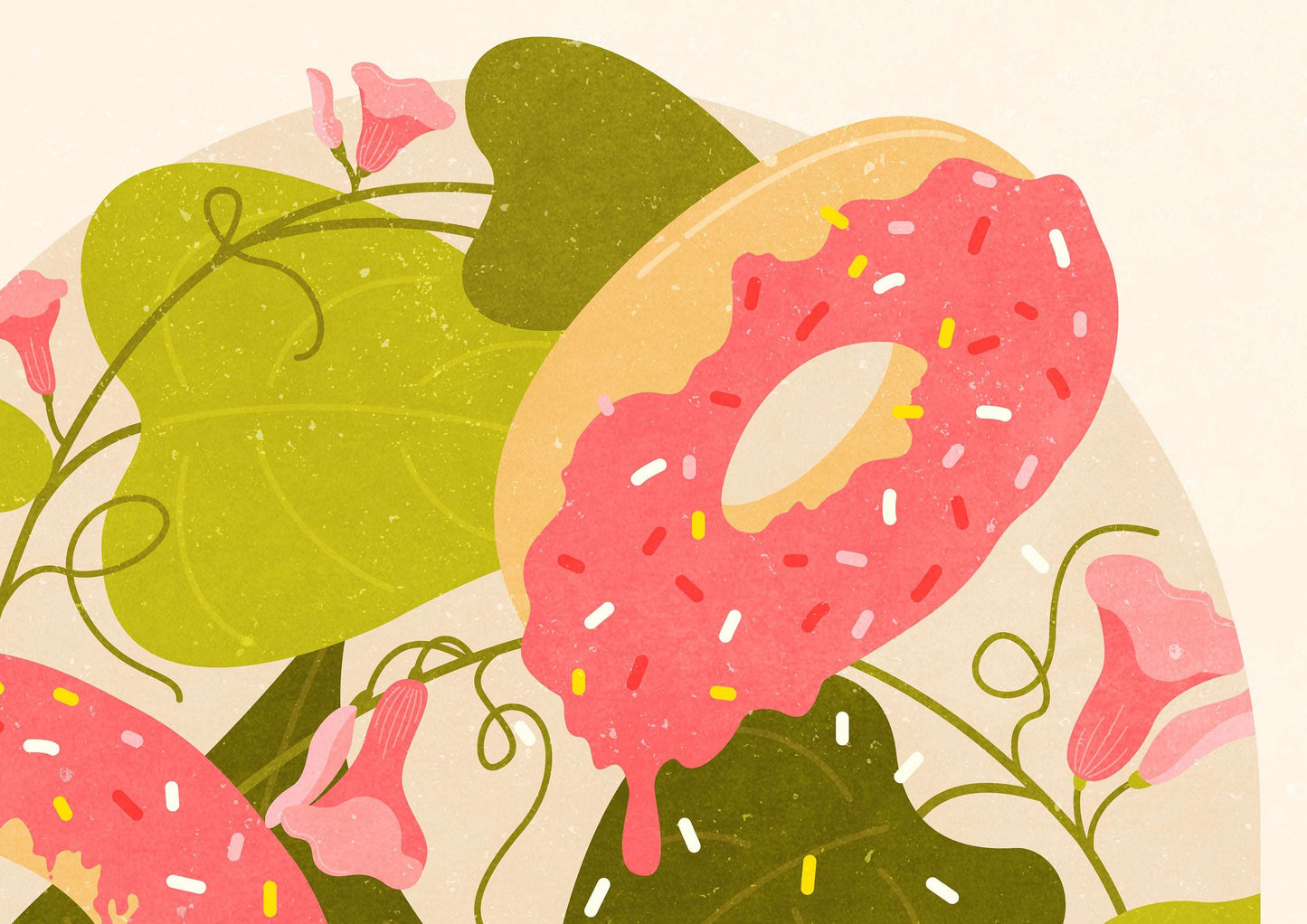 Details donut digital poster for kitchen decor