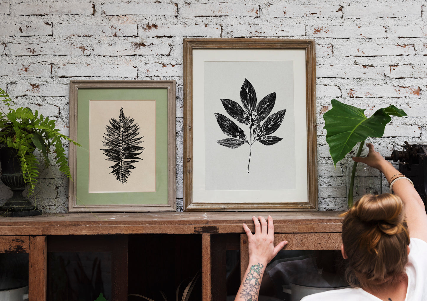 Black large monotype leaves Printable wall art Vintage classical minimalist poster Botanical prints for Farmhouse decor INSTANT DOWNLOAD Farm foraged cottagecore Bedroom Living room Kitchen Housewarming New first home gift