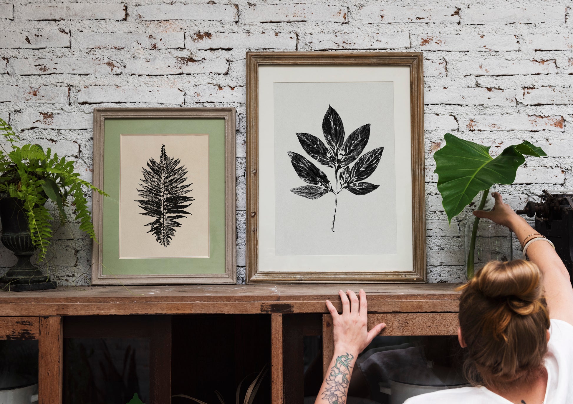 Black large monotype leaves Printable wall art Vintage classical minimalist poster Botanical prints for Farmhouse decor INSTANT DOWNLOAD Farm foraged cottagecore Bedroom Living room Kitchen Housewarming New first home gift