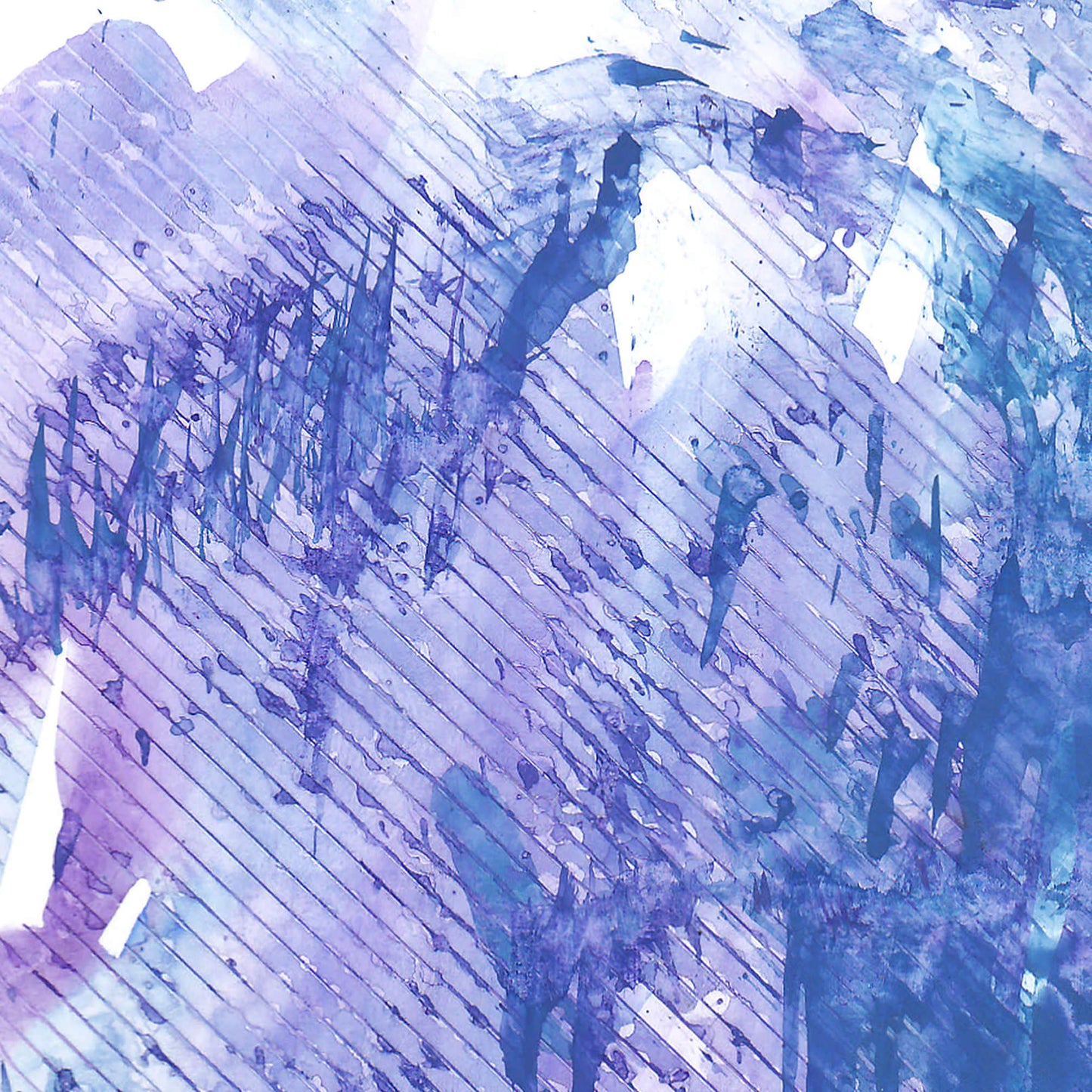 Blue and purple abstract monotype «Textured Impressions I» wall poster, printable wall art, digital poster