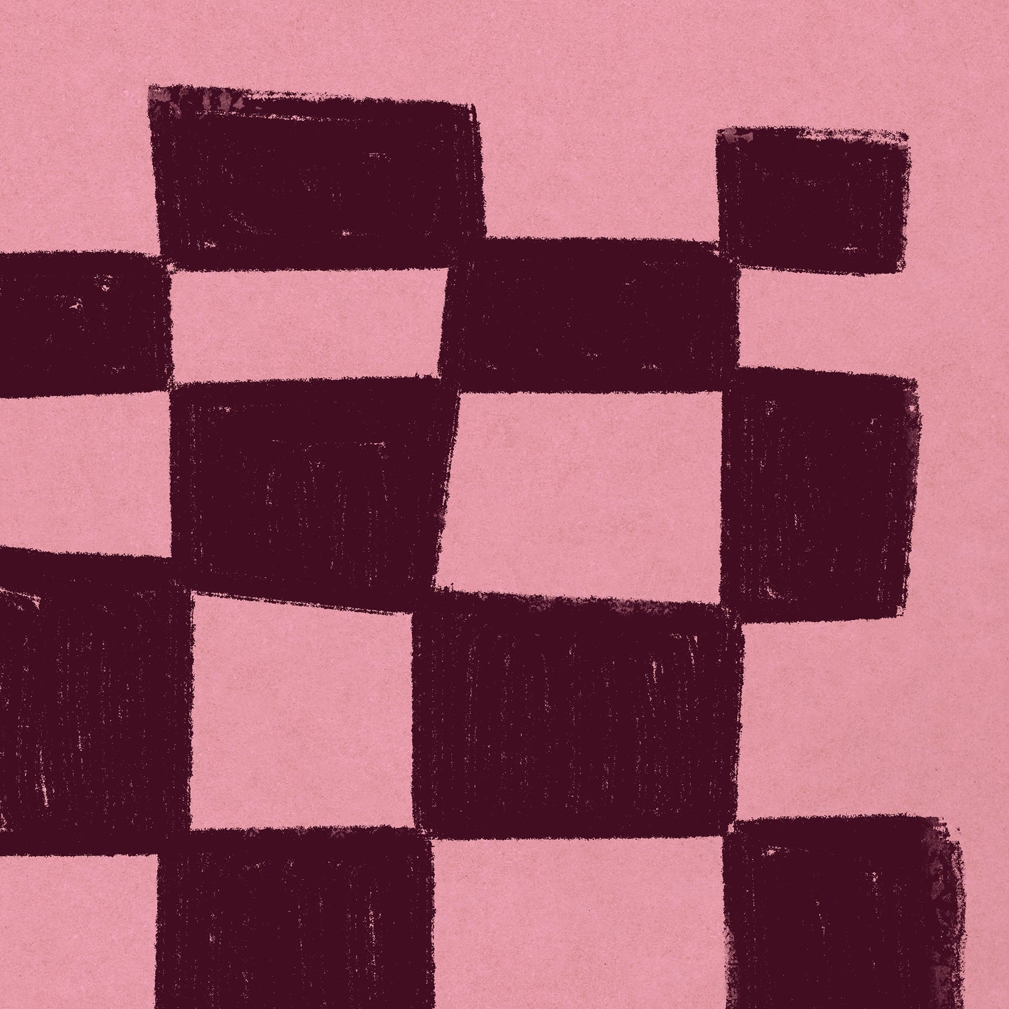 Burgundy Pink Checkered Printable Wall Art Trendy Large Prints Living Contemporary Decor Mid Century Modern Preppy Room Decor Digital Poster girly wine femine