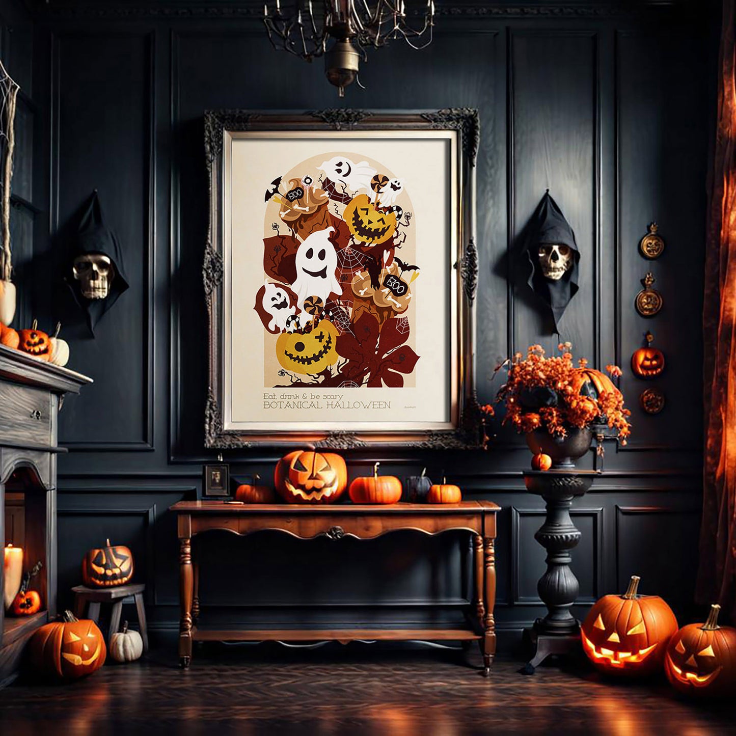 Halloween Pumpkin Ghost Muffins Dessert Food Printable Wall Art Kitchen Shelf Spooky Botanical Prints Thanksgiving Decor Digital Poster hallway living room fireplace entryway decor 
farmhouse, farm bathroom prints, living room wall art, dorm room decor, laundry room decor, mens room decor, home office decor, kids children nursery