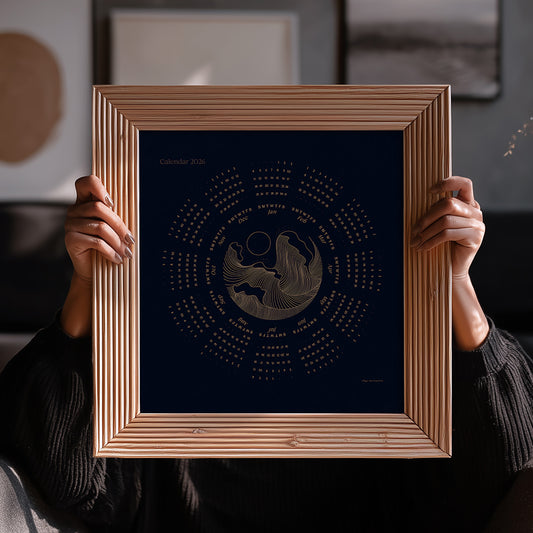 bronze dark blue abstract lines waves sun prints 2026 wall  printable calendar desktop  iPad wallpaper living room wall art dining room decor modern home office self gift INSTANT DOWNLOAD digital poster landscape man cave circle classical bedroom yearly new year gift ideas large contemporary christmas present illustrated workspace coworker new apartment square kitchen xmas housewarming homeowner friend downloadable vintage aesthetic hanging mother grandmother sister wife women hostess girlfriend