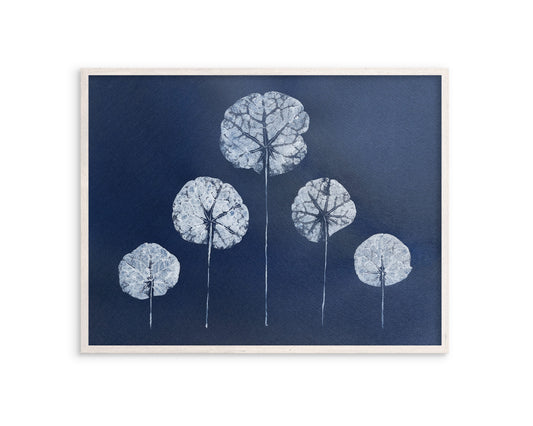 Bedroom wall decor Living room wall art Nature lover gift Original artwork farm printmaking One of a kind Plant monotype print Horizontal Dark blue Foraged cottagecore textured botanical minimalist texture house warming gift leaves relief rustic