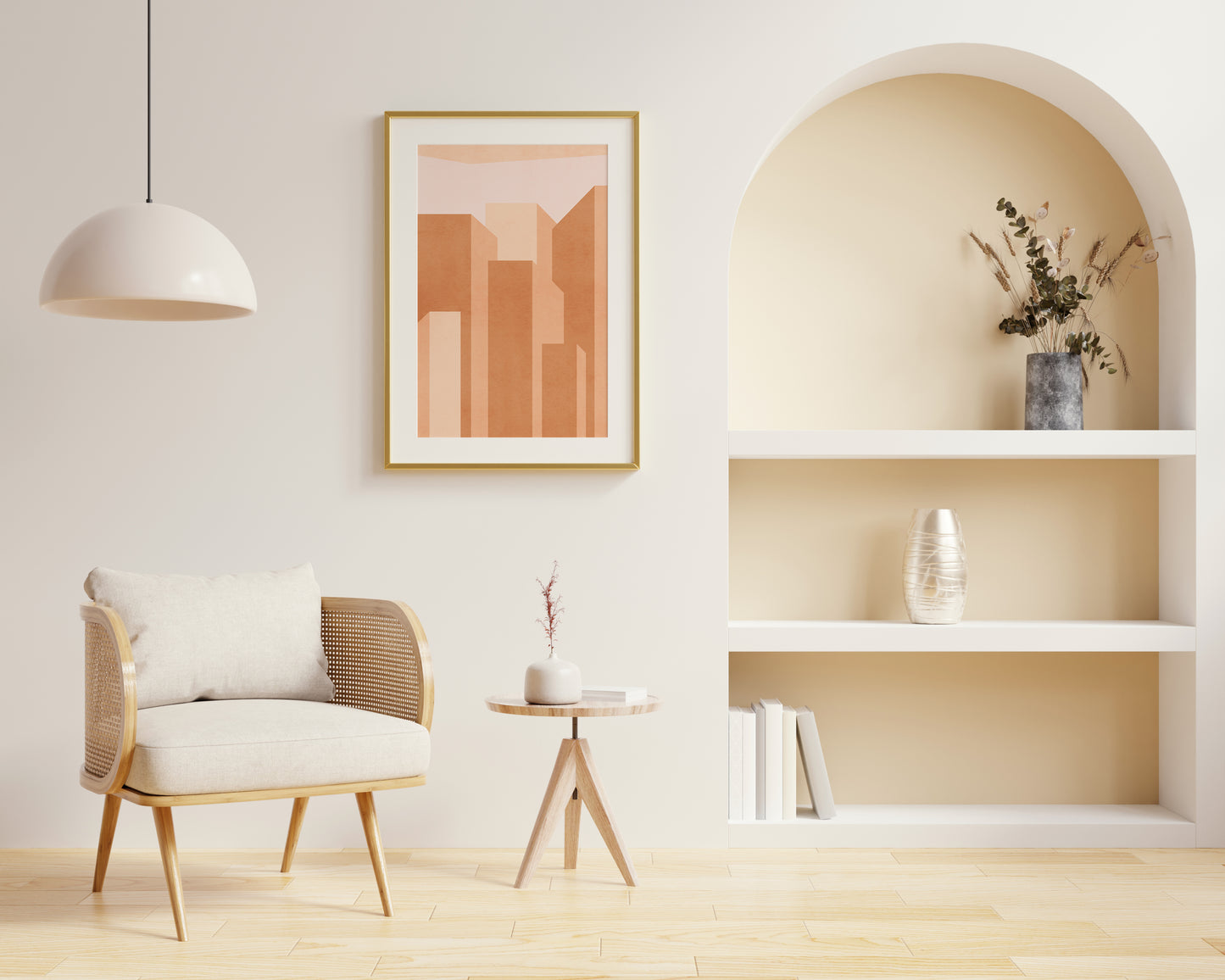 Living room wall art	Neutral boho	Abstract city poster	Neutral geometric	Printable wall art	Terracotta wall art	Abstract cityscape	INSTANT DOWNLOAD	Mid century modern	Minimalist poster	Vintage poster	Housewarming gift	Beige wall art