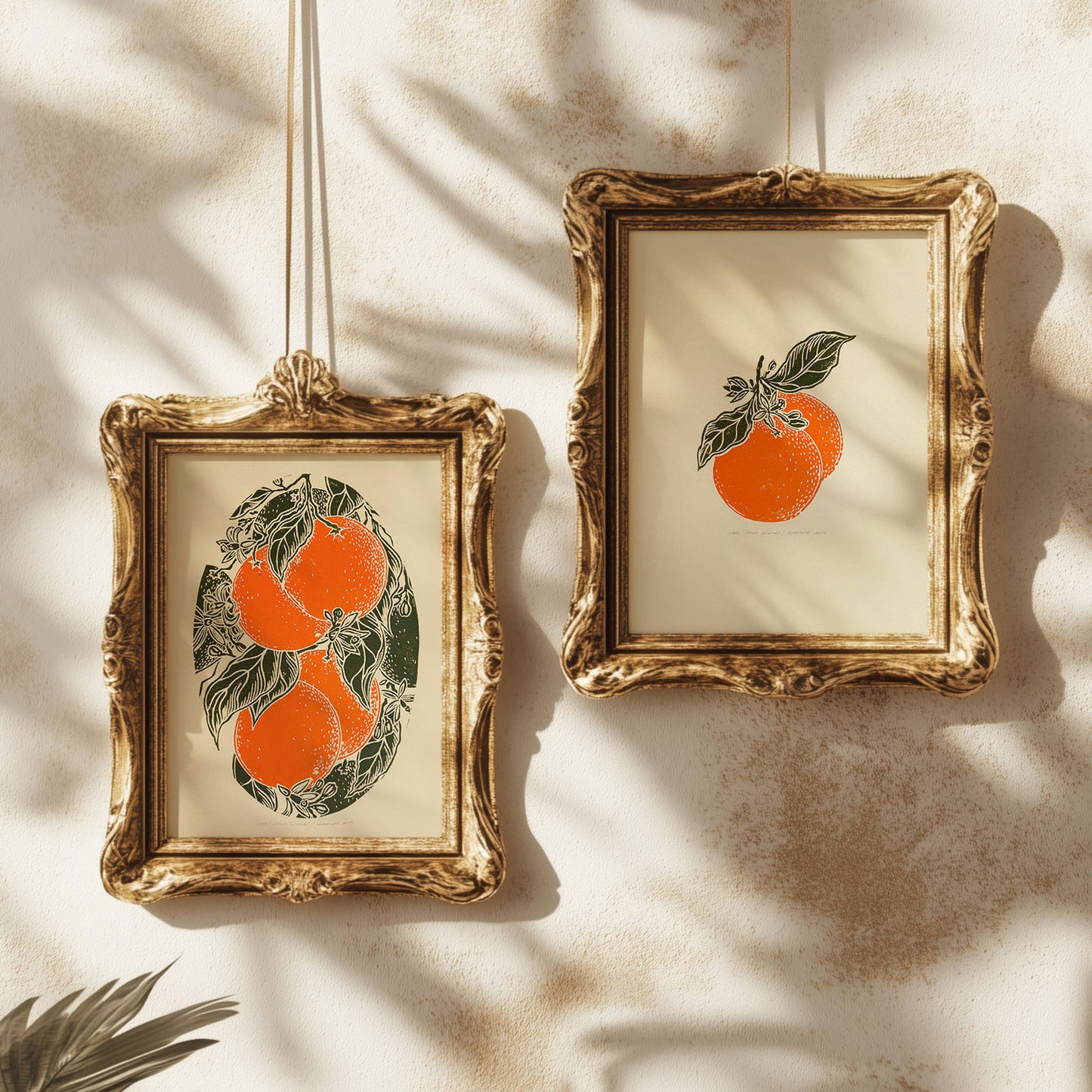 Gallery wall set of 2 Vintage oranges fruits linocut print for Kitchen art decor, Modern kitchen art, long distance gift, living room wall art minimalist, Living room wall art, Linoleum print, Linogravure, Linocut print, Lino print, laundry room decor, kitchen wall art, illustration print, Housewarming gift, hostess gift, home gift unique, heirloom gift