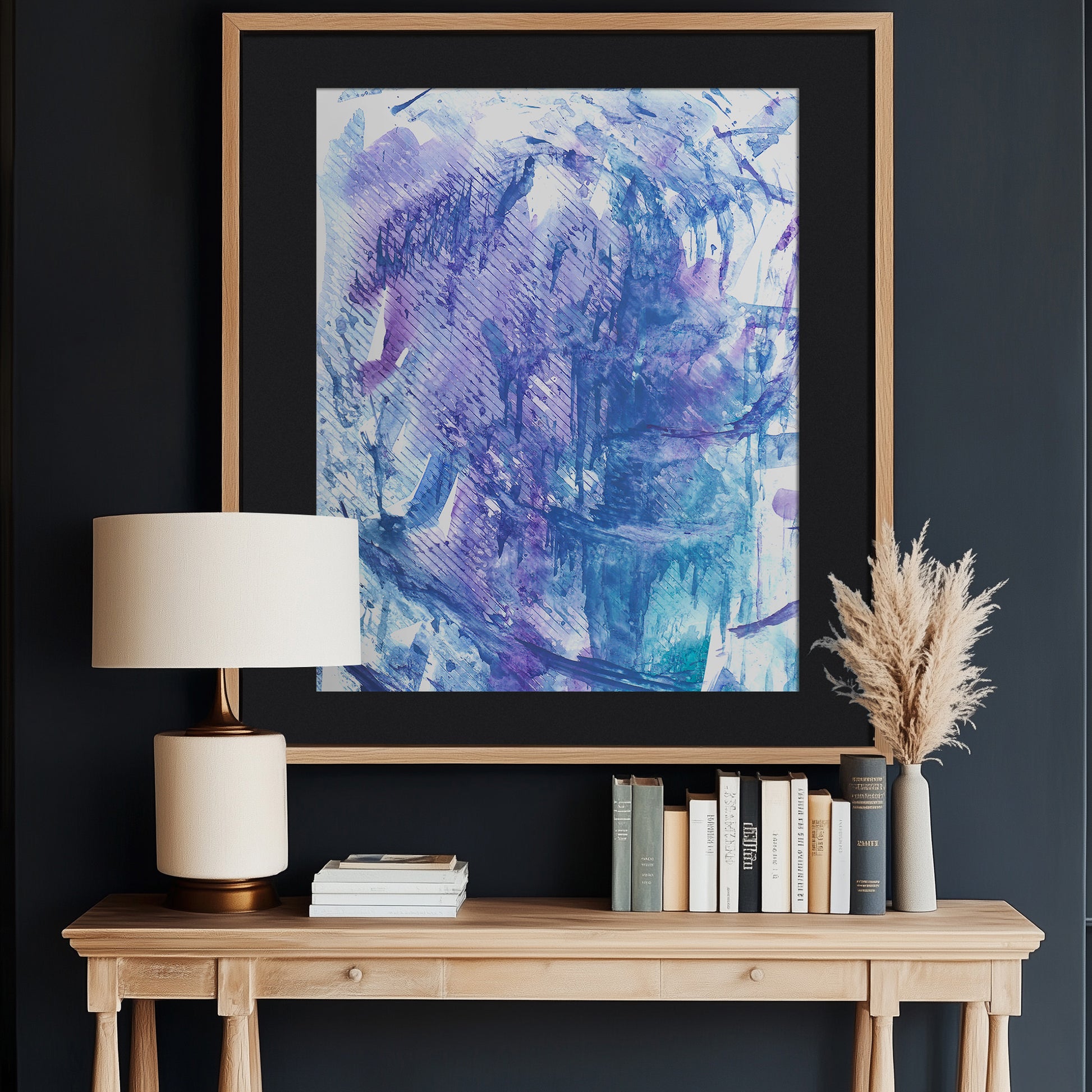 Blue and purple abstract monotype «Textured Impressions I» wall poster, printable wall art, digital poster, gift for her friend, anniversary gift, teacher appreciation gift, easter gift, grandma gift, new mom gift, grandmother gift, gift for aunt, hostess gift, host gift, aunt gift, godmother gift, godparent gift, godfather gift, mother in law gift, daughter in law gift, sister in law gift, niece gift from aunt, new grandma gift, mothers day gift from daughter