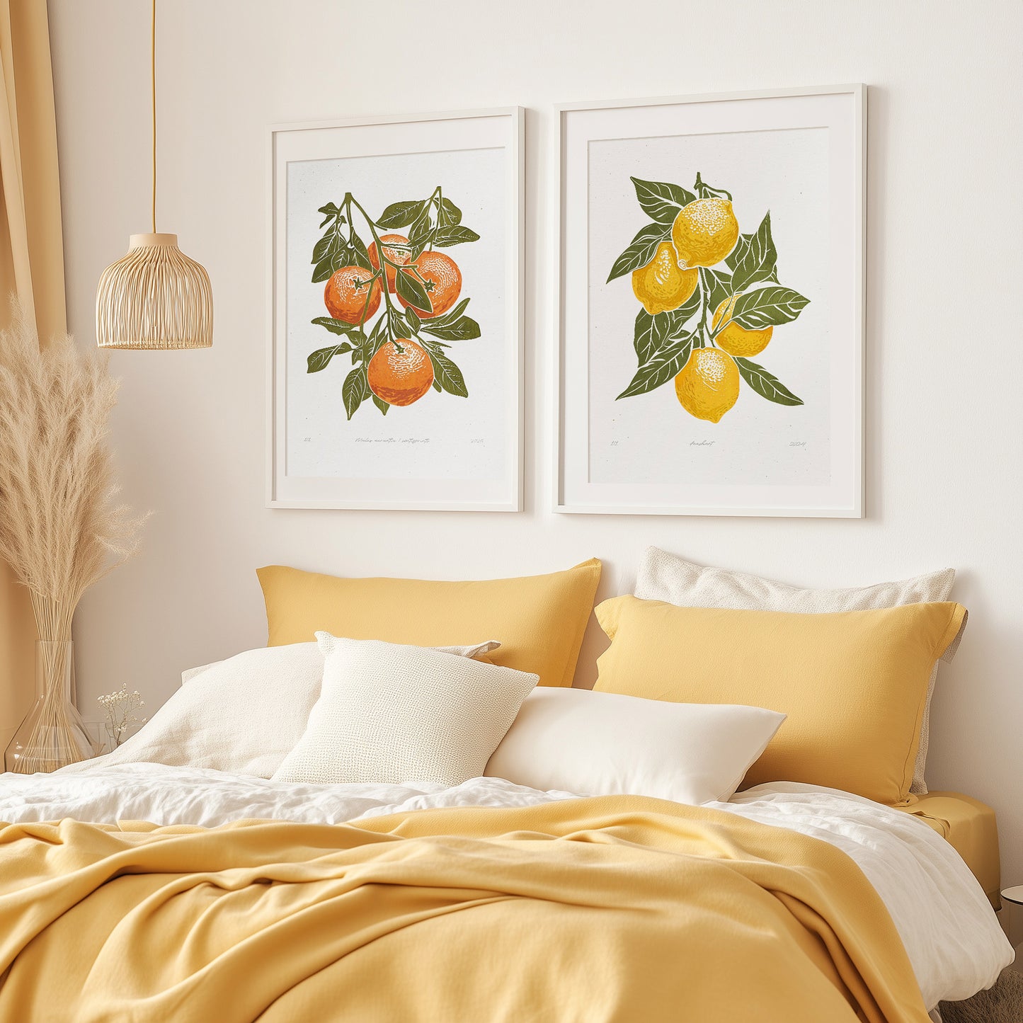 Gallery wall set of 2 Sage green oranges and lemons fruits «Sagren Lemona» Printable linocut wall art posters, retirement gift, teacher retirement gift, going away gift for coworker, employee appreciation gift, pass the gift game, realtor closing gift, fathers day gift, grandpa gift, new dad gift, sister birthday gift, valentines day gift for her, boyfriend gift, couple gift, best friend gift, girlfriend gift, sister gift, big sister gift, daughter gift, best man gift, wife gift, brother gift