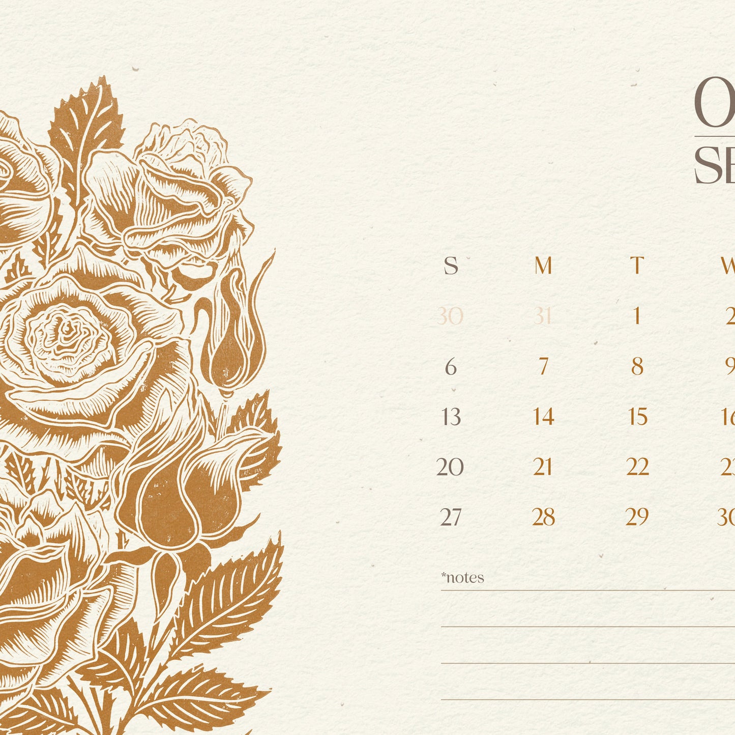 2026 wall printable calendar floral lino prints linogravure ochre color linocut prints monthly botanical wall decor illustrated 11x17in modern kitchen farmhouse wall decor christmas present instant download hydrangea mushroom lotus magnolia birds poppies bellflowers peonies sunflower snake rose autumn laves chrysanthemum