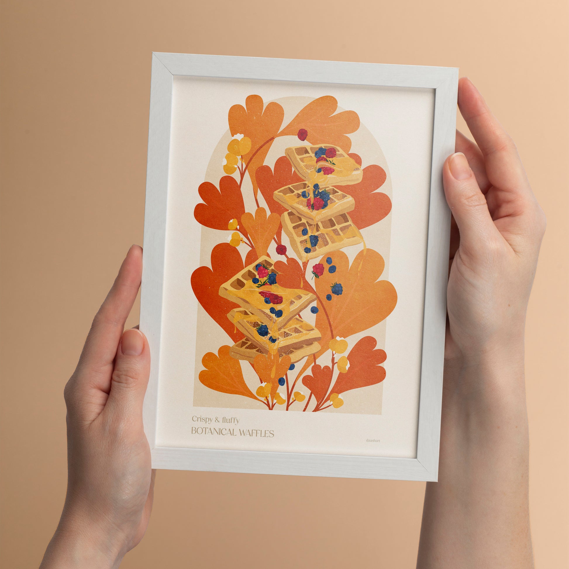 Botanical vintage waffles poster for modern kitchen and bedroom decor Printable wall art INSTANT DOWNLOAD digital poster