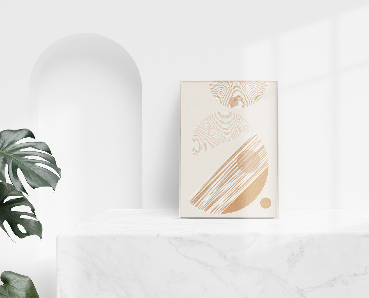 Printable wall art INSTANT DOWNLOAD Contemporary Trendy Neutral geometric Beige large vintage poster Mid century modern simple decor Bedroom Living room Minimalist abstract lines shapes digital New first home gift Grandpa Chic retro scandinavian prints
