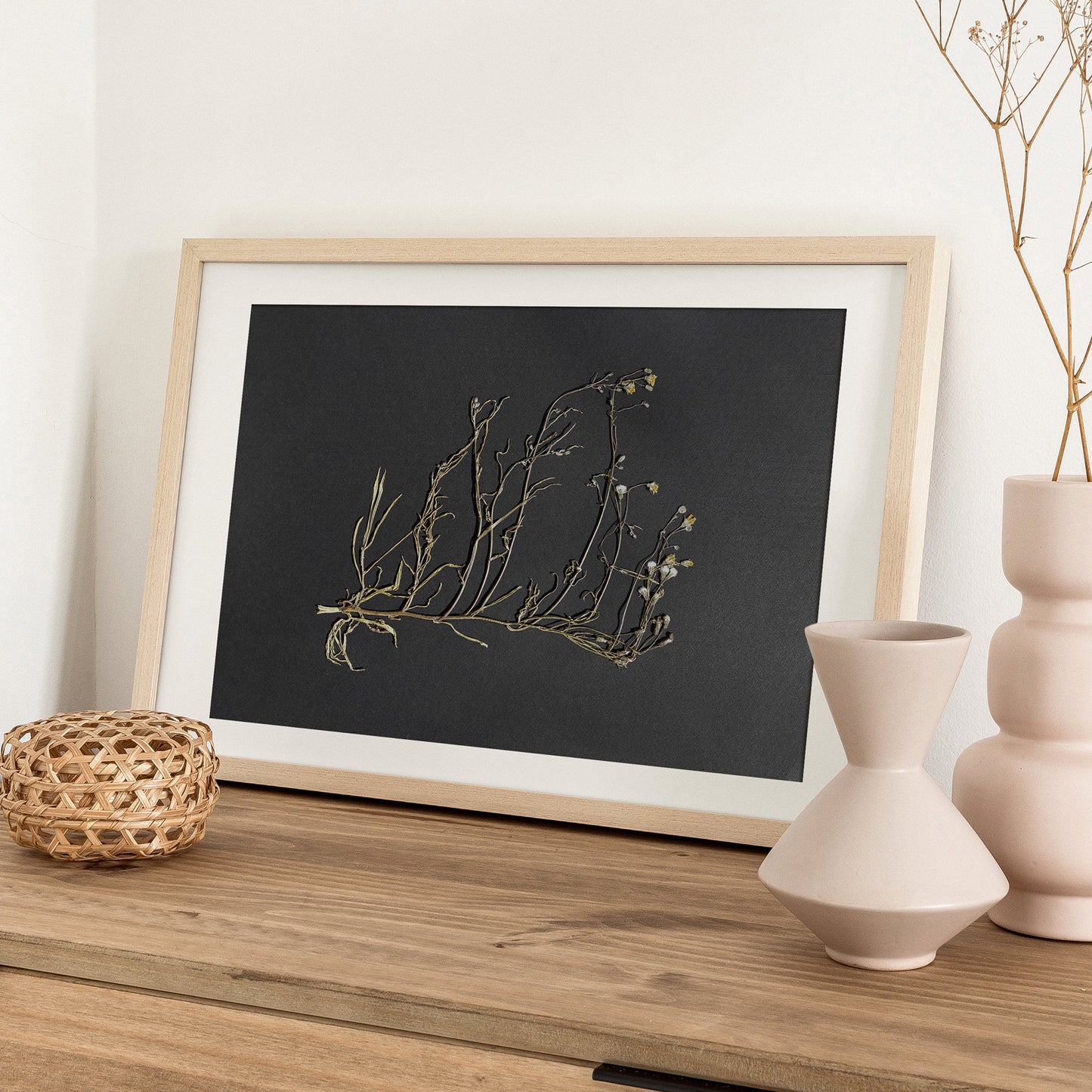 Horizontal dried wildflower plant Minimalist herbarium Black original artwork UNFRAMED, herbarium decor, Herbarium art, Herbarium, heirloom gift, handmade gift for women, handmade gift for the home, grandmother gift, grandma gift, going away gift for coworker, godparent gift, godmother gift, girlfriend gift, gift for the home, gift for best friend female, foraged wall art, Floral wall art, Farmhouse wall decor